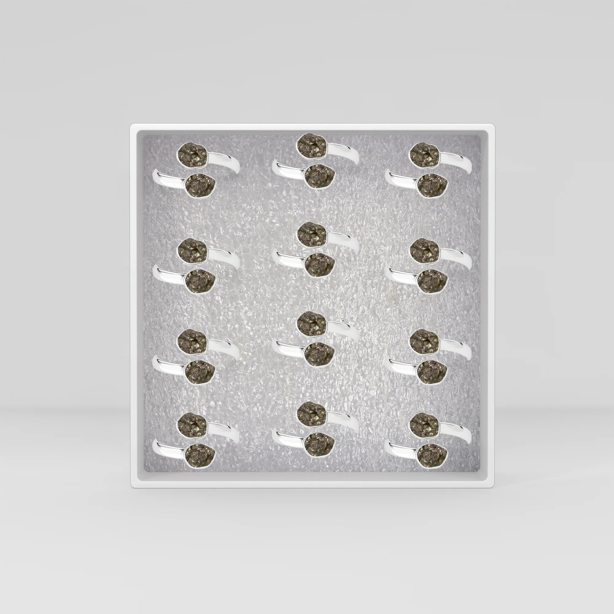 pyrite bezel-set ring