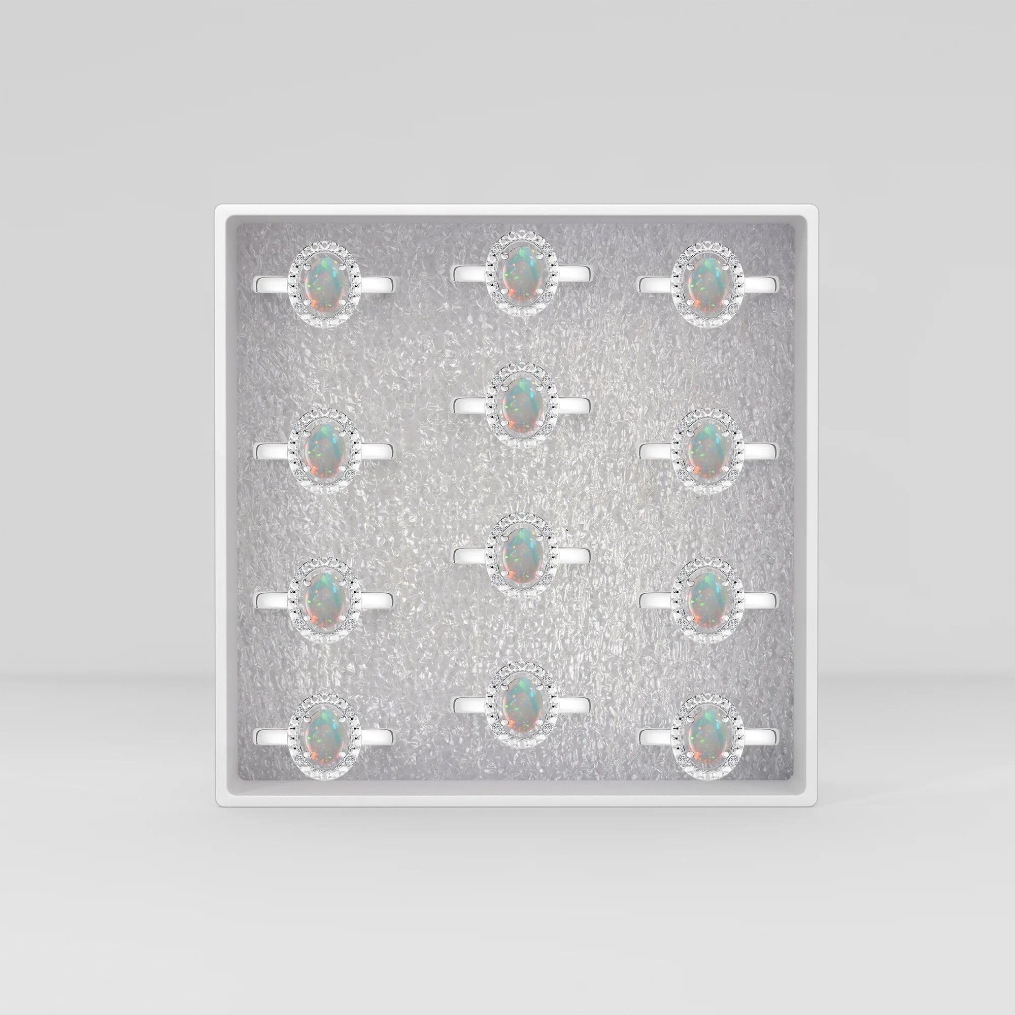 ethiopian-opal prong-set ring