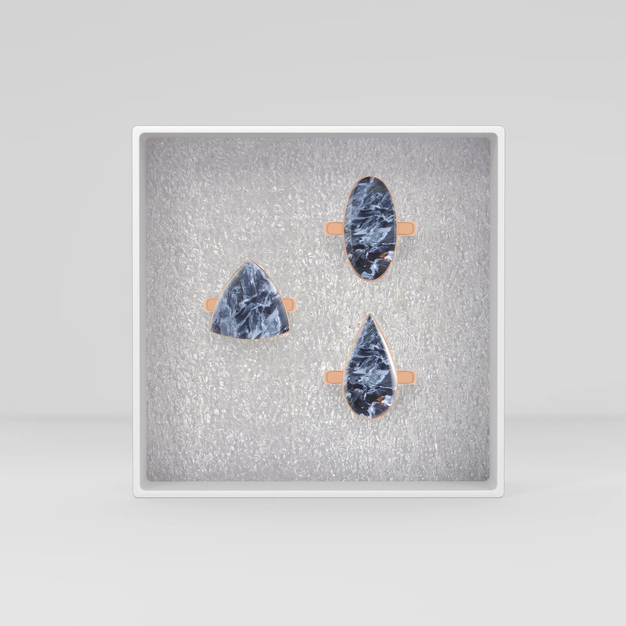 pietersite bezel-set ring