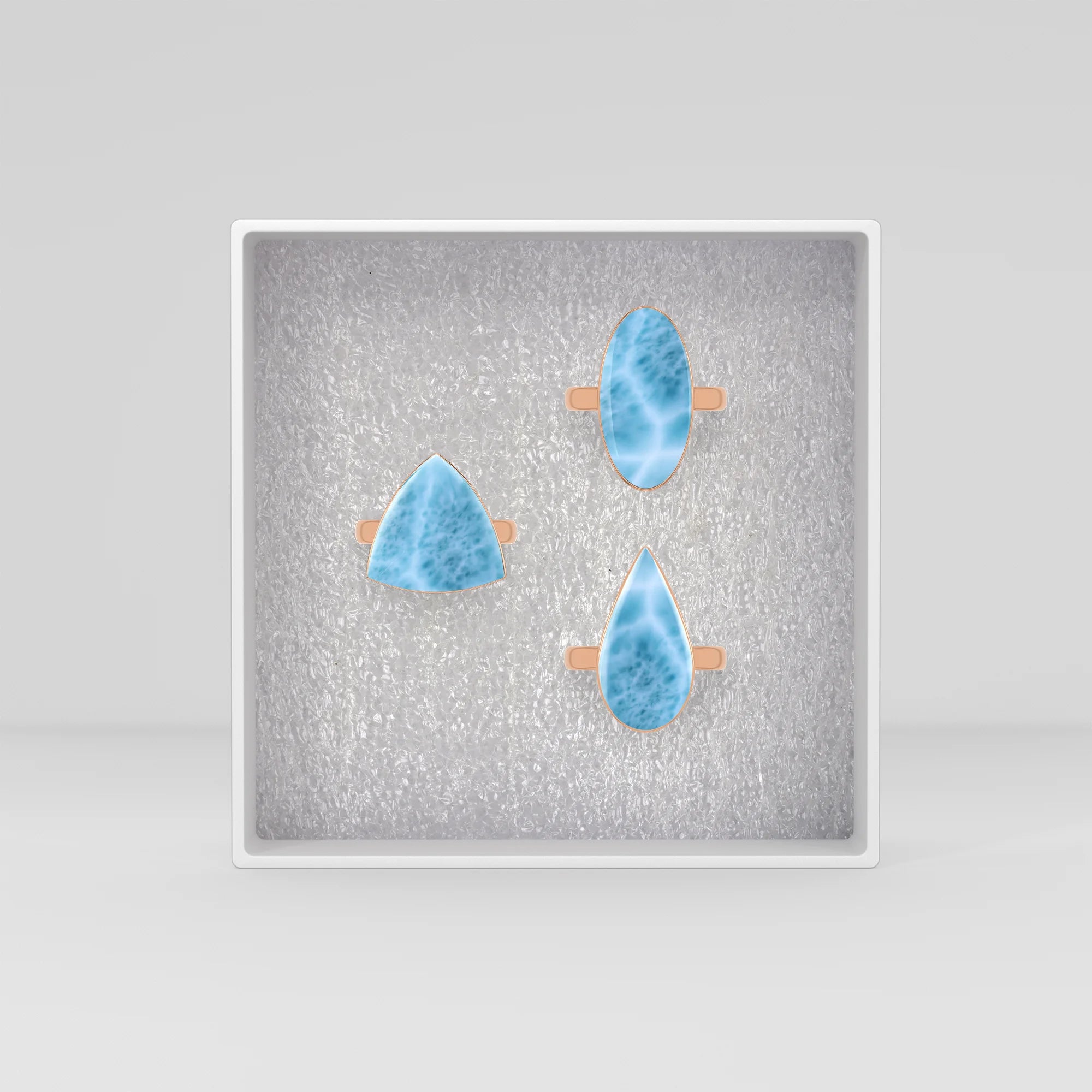 larimar bezel-set ring