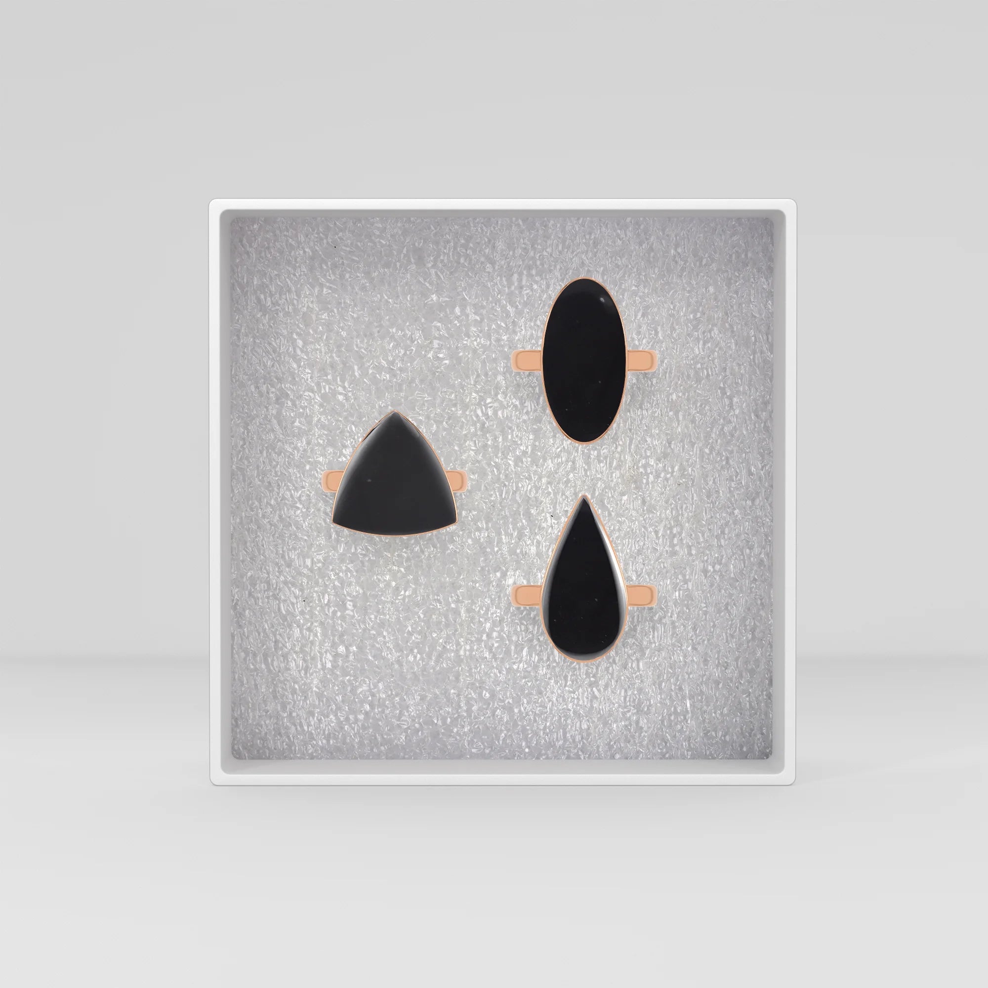 shungite bezel-set ring