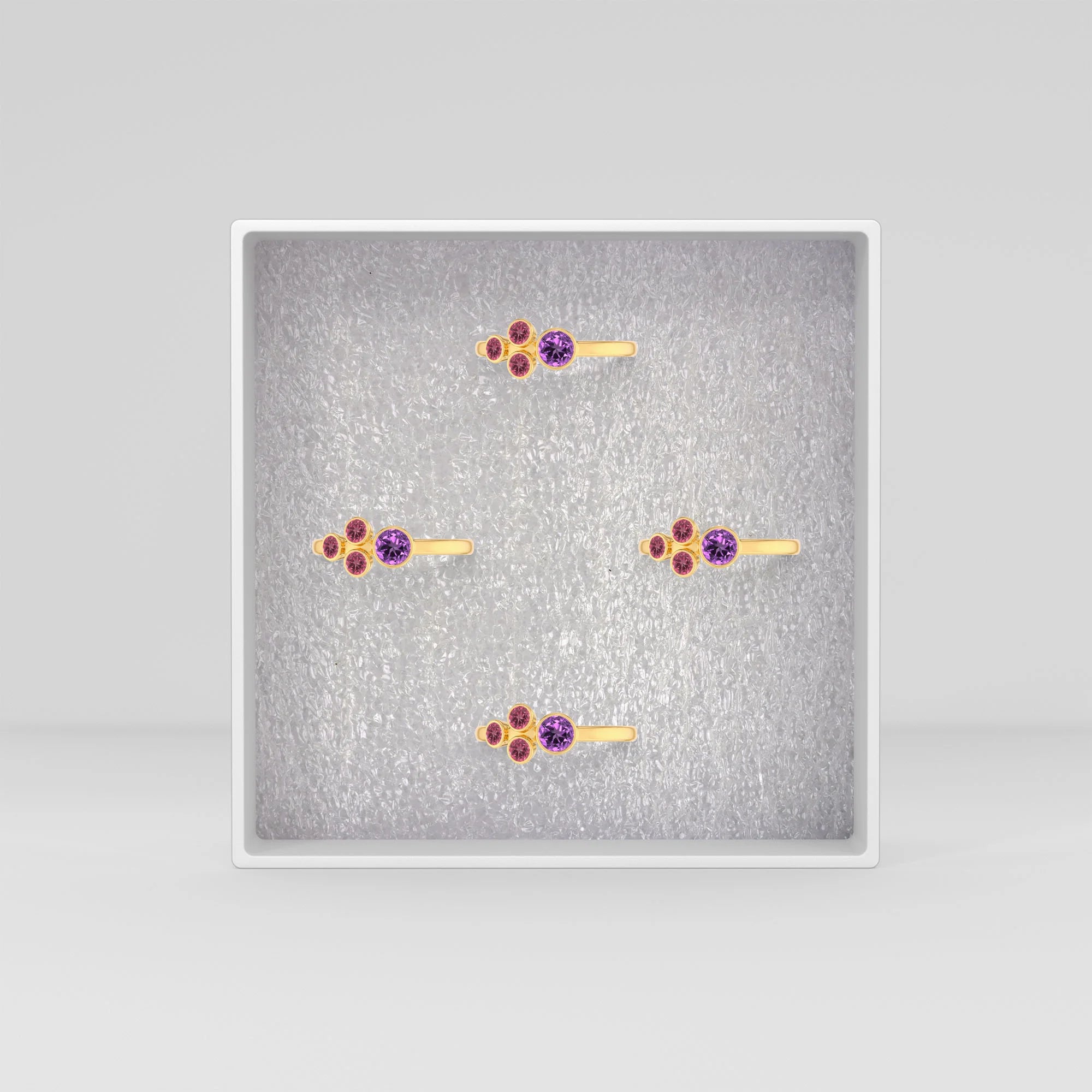 amethyst bezel-set ring