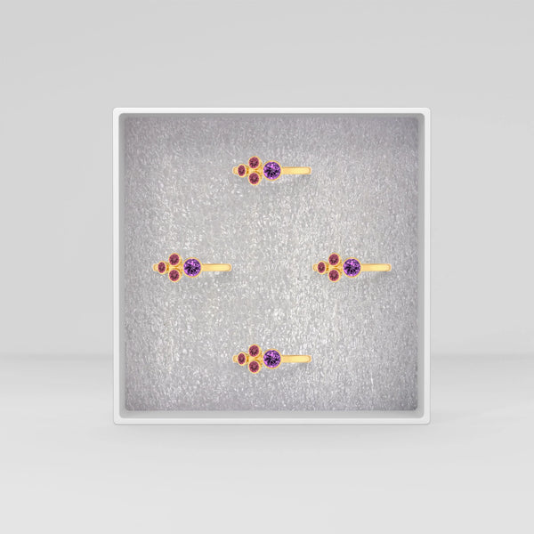 amethyst bezel-set ring