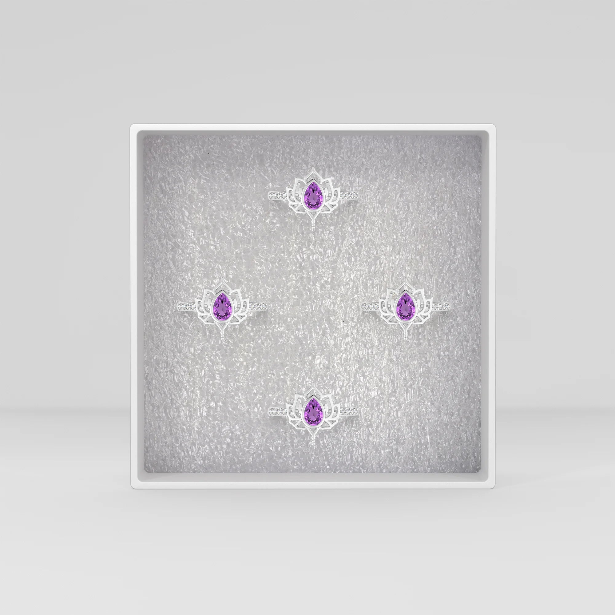 amethyst bezel-set ring