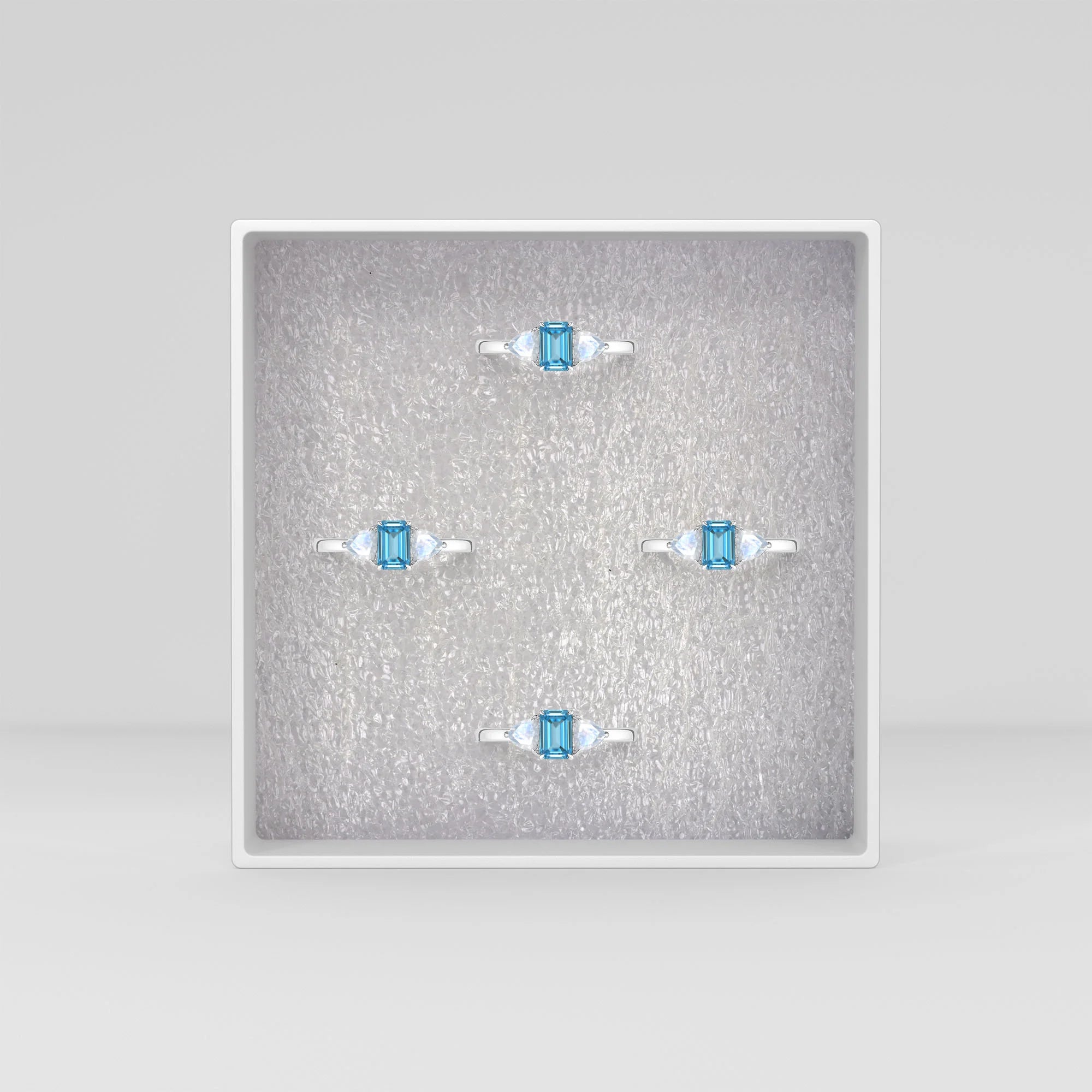 natural swiss blue topaz ring