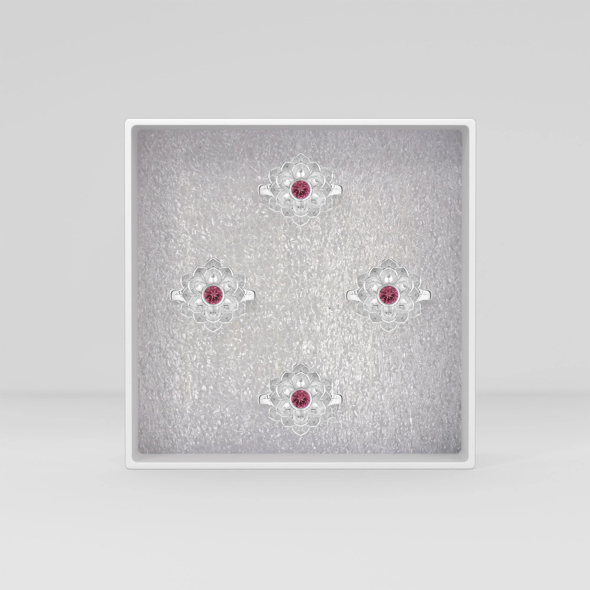 natural pink tourmaline ring