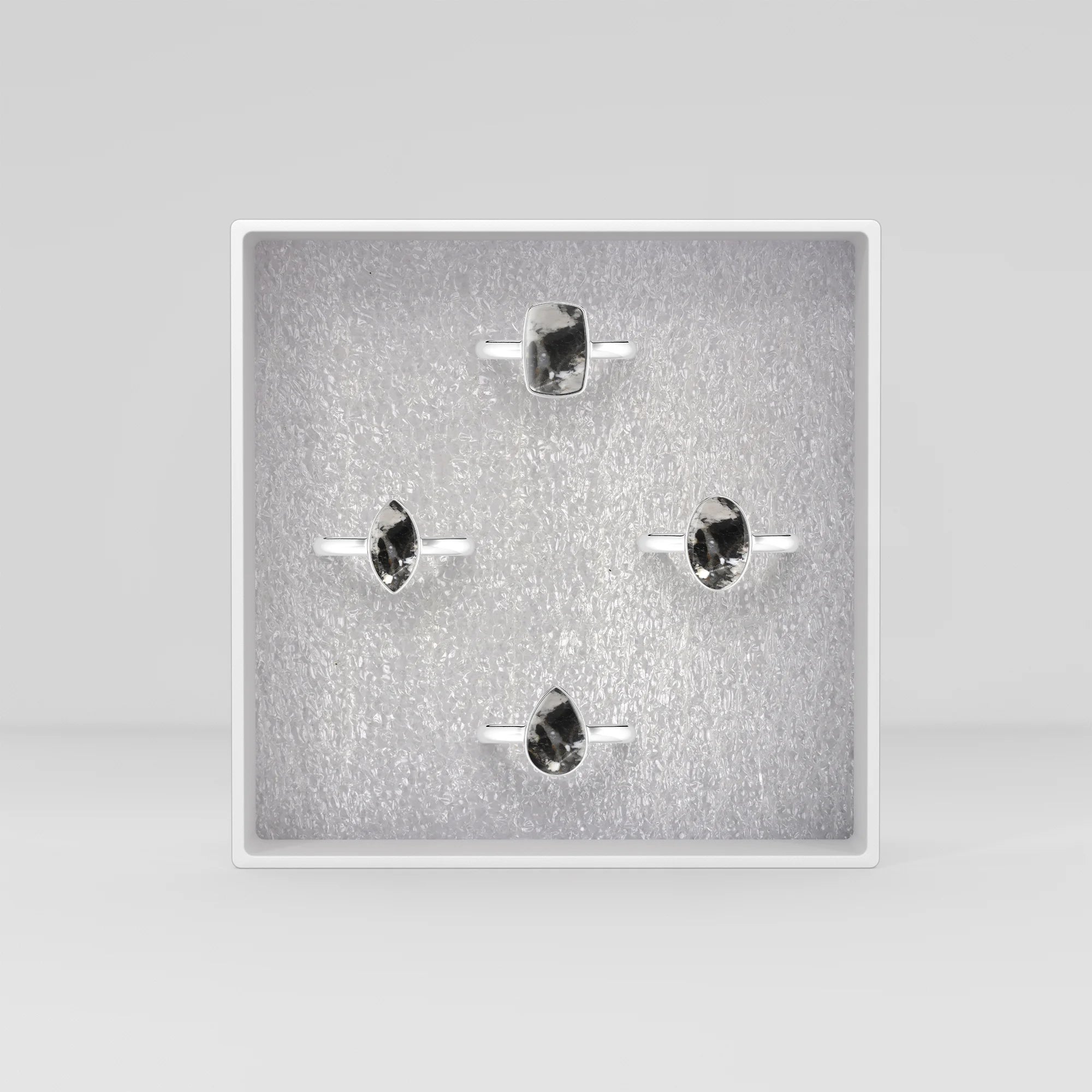 white-buffalo bezel-set ring