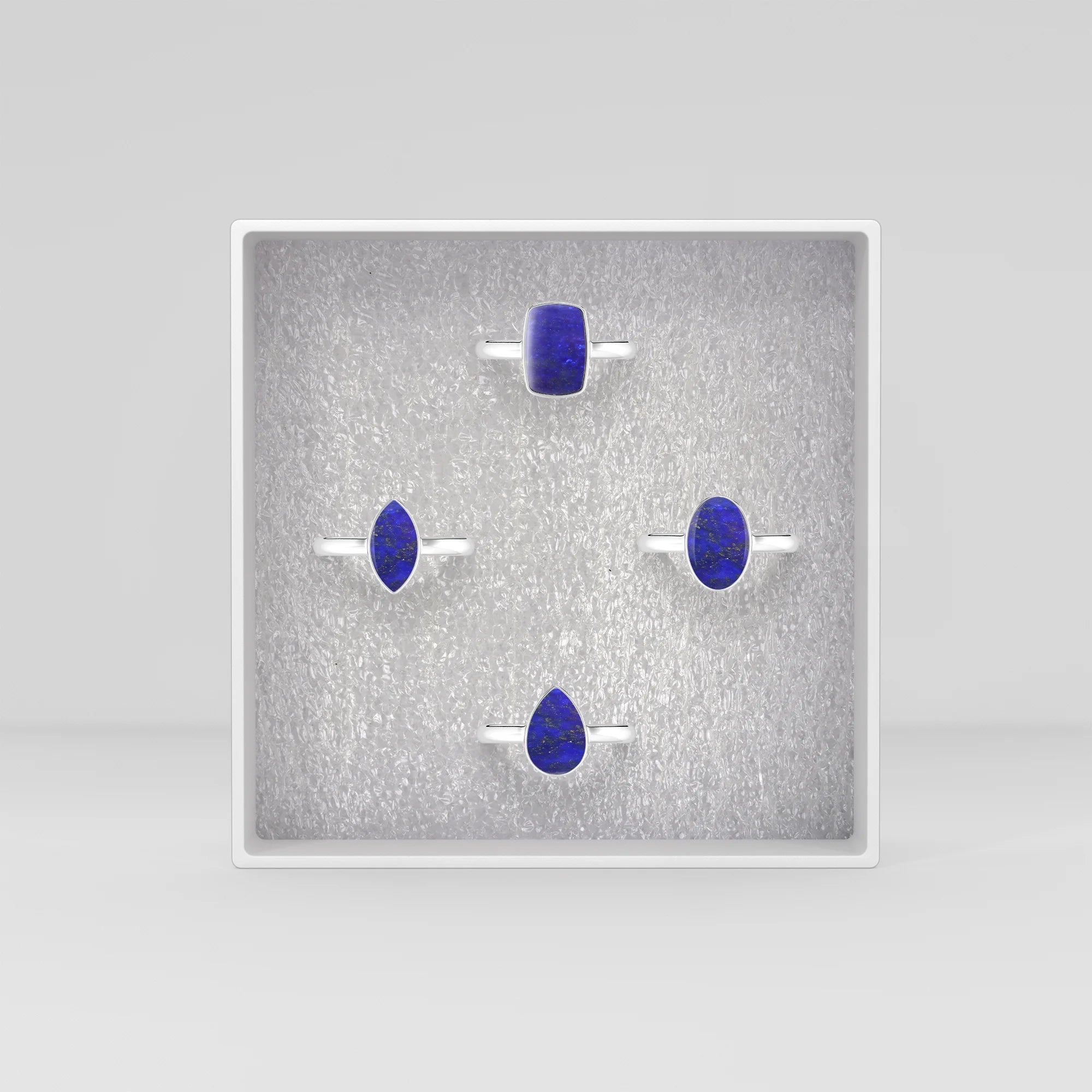 lapis lazuli bezel-set ring
