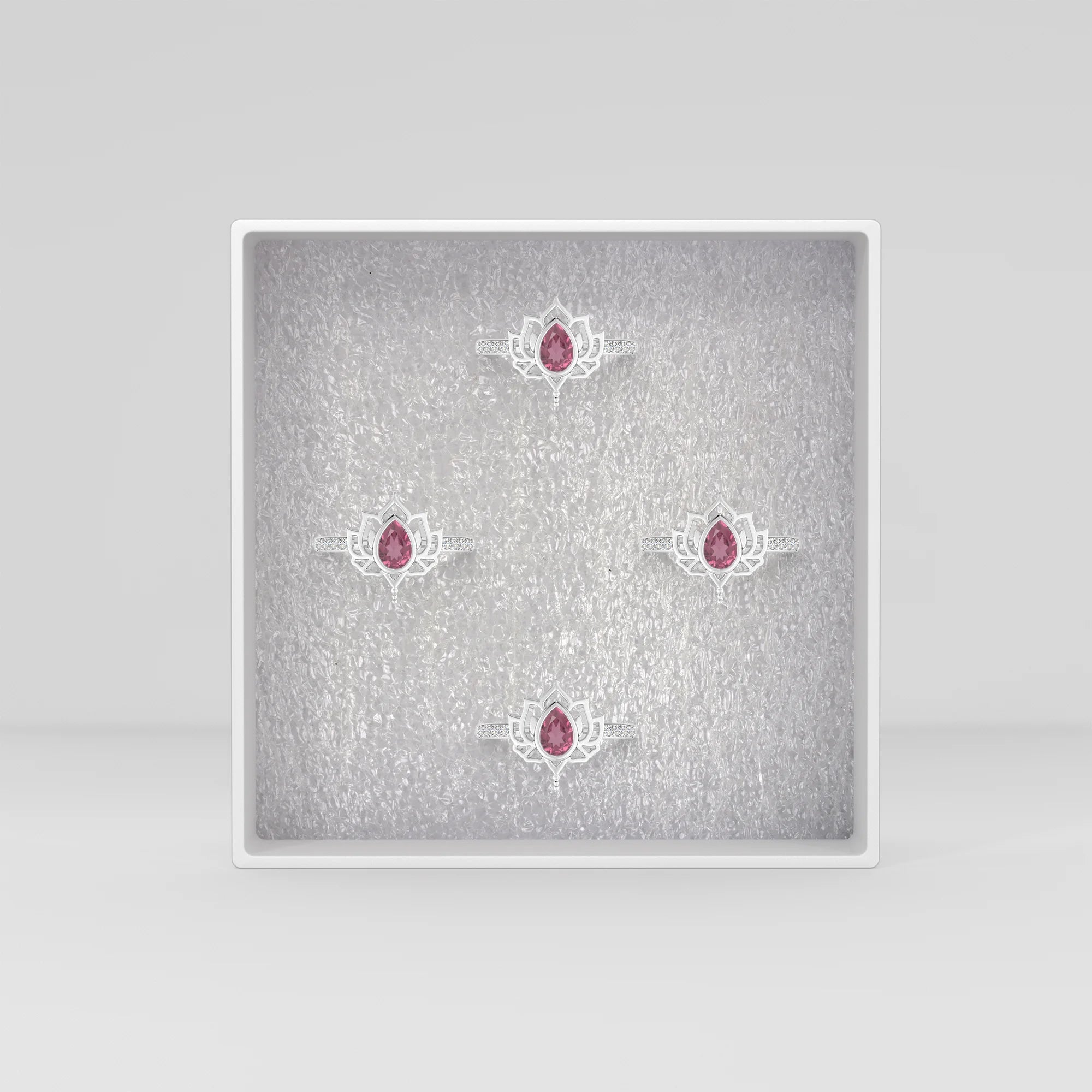 multi tourmaline bezel-set ring