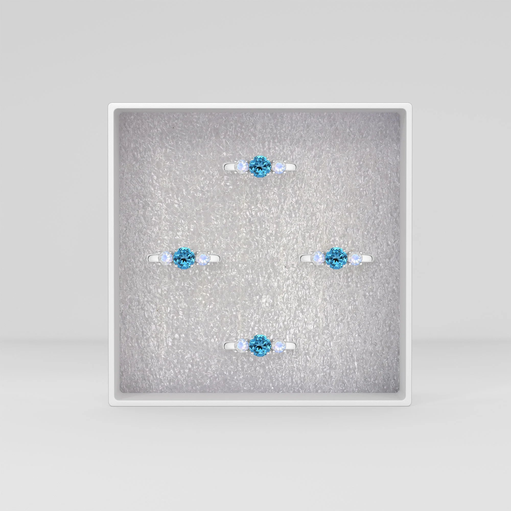 natural swiss blue topaz ring
