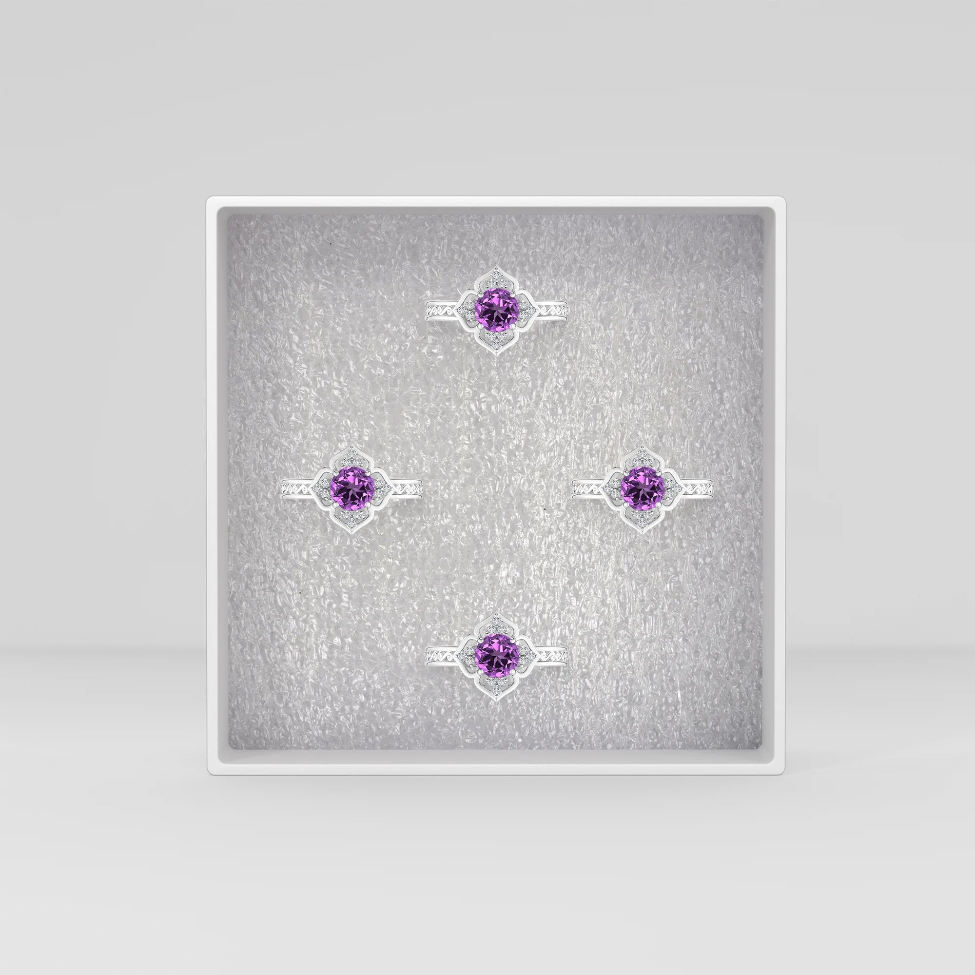 amethyst prong-set ring