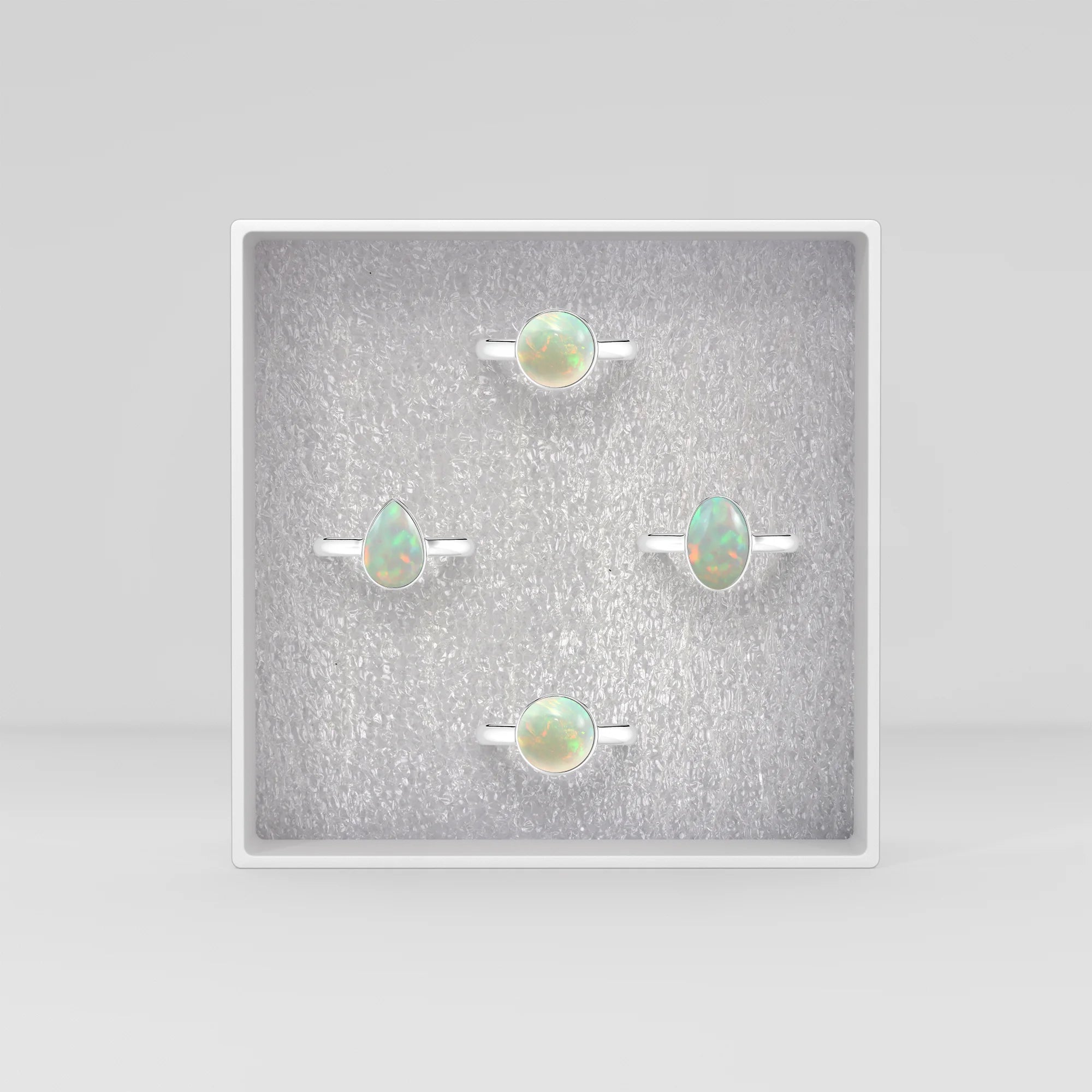ethiopian opal bezel-set ring