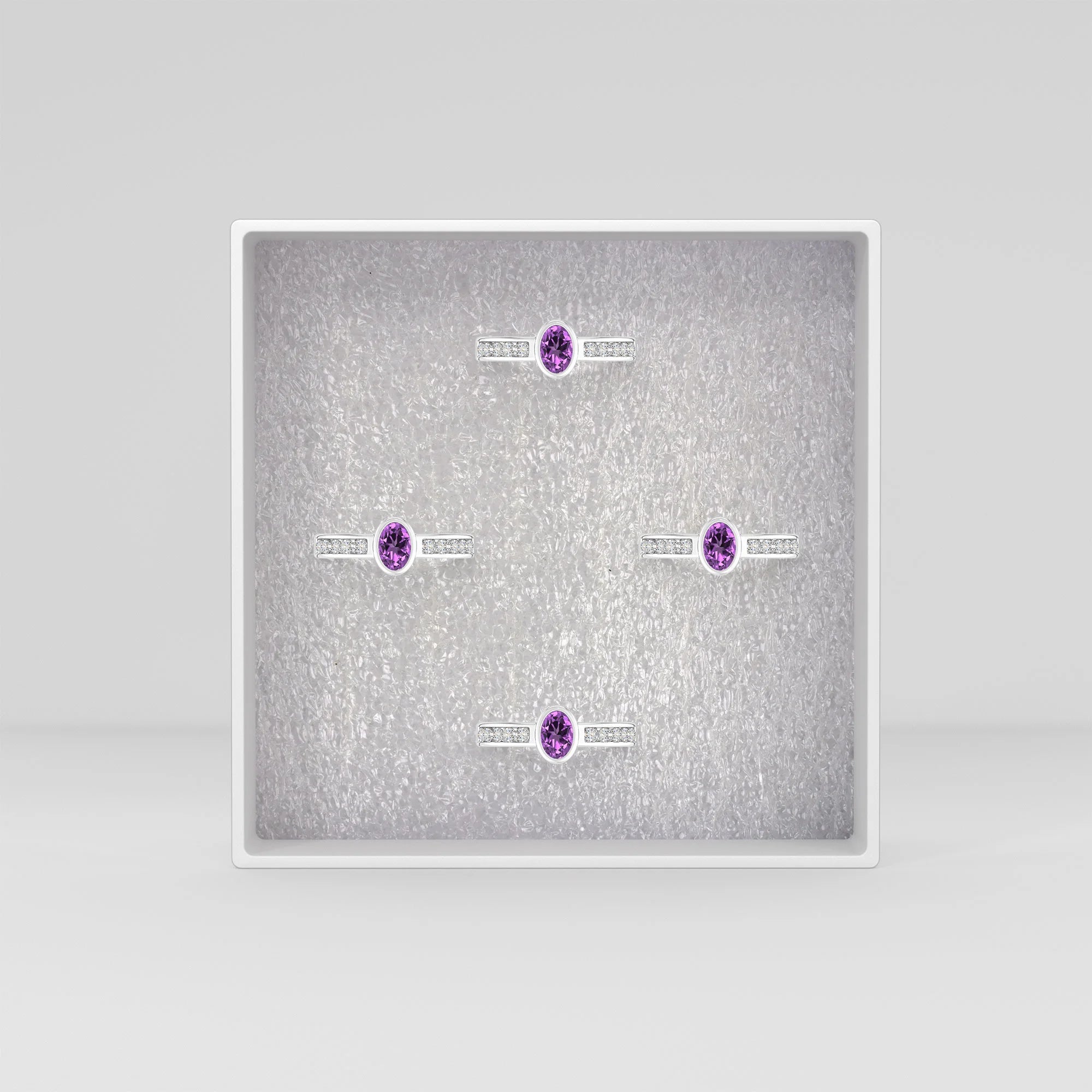 amethyst bezel-set ring