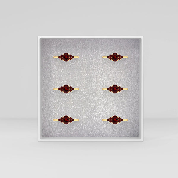 garnet prong-set ring