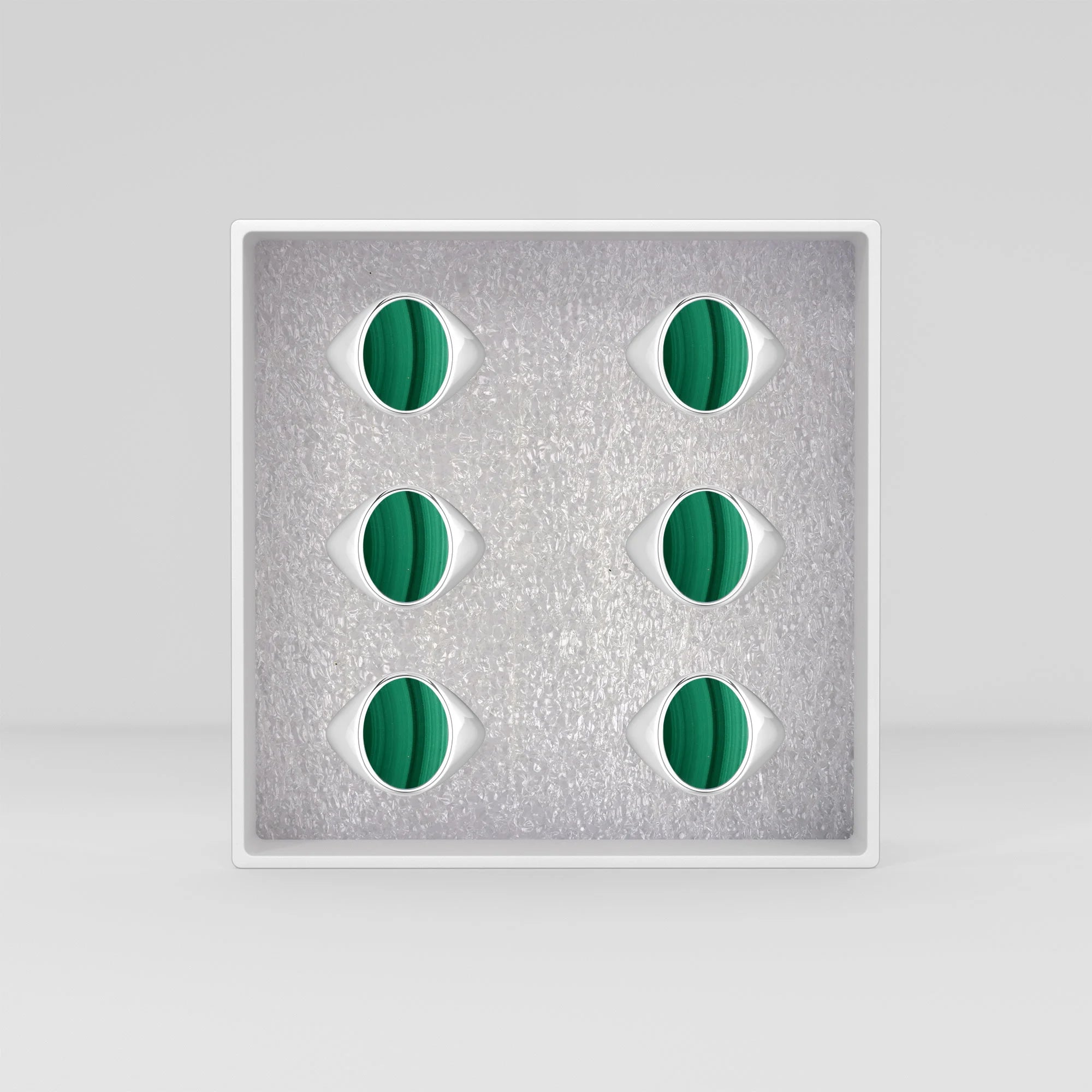 malachite bezel-set ring