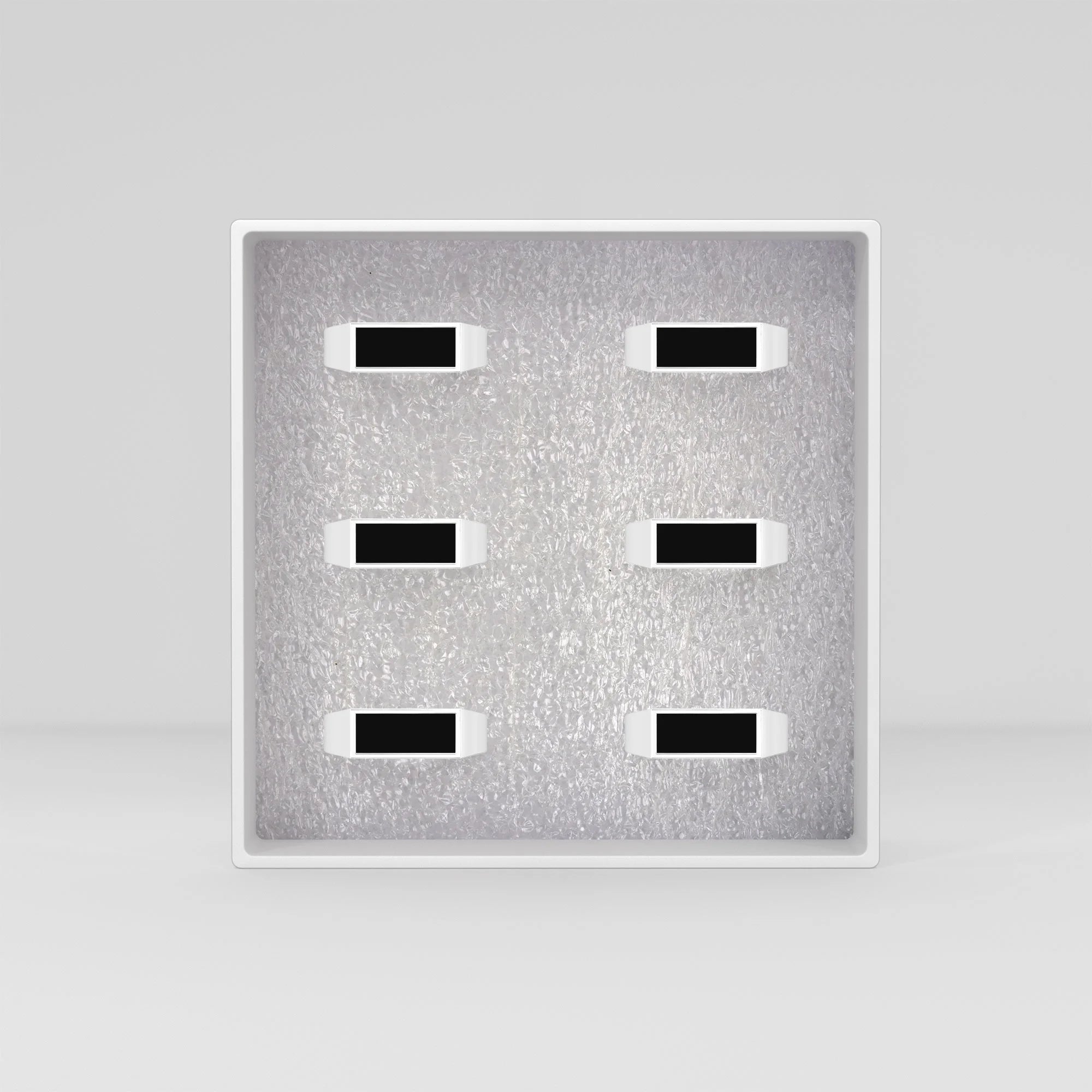 black tourmaline bezel-set ring