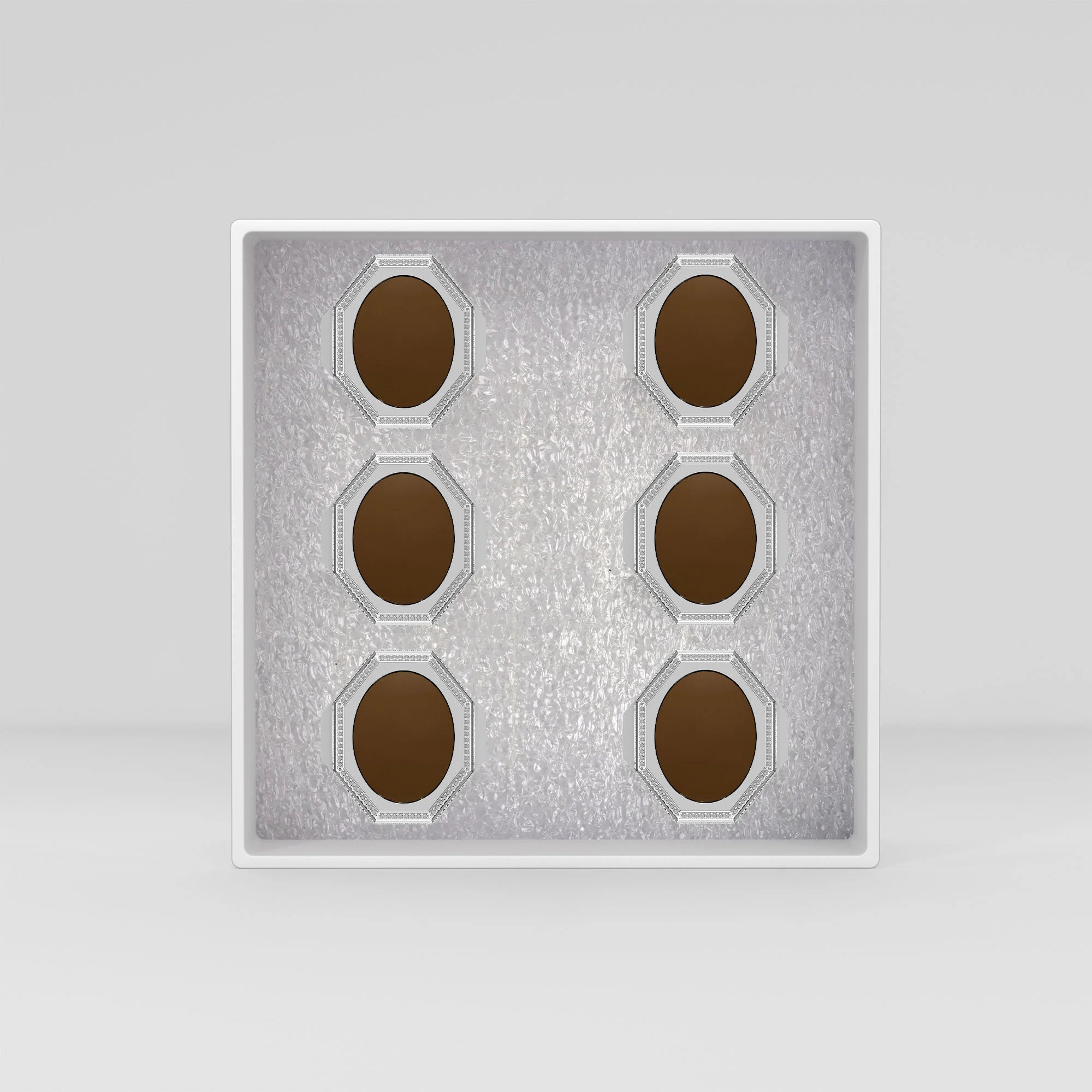 smoky quartz men prong-set ring