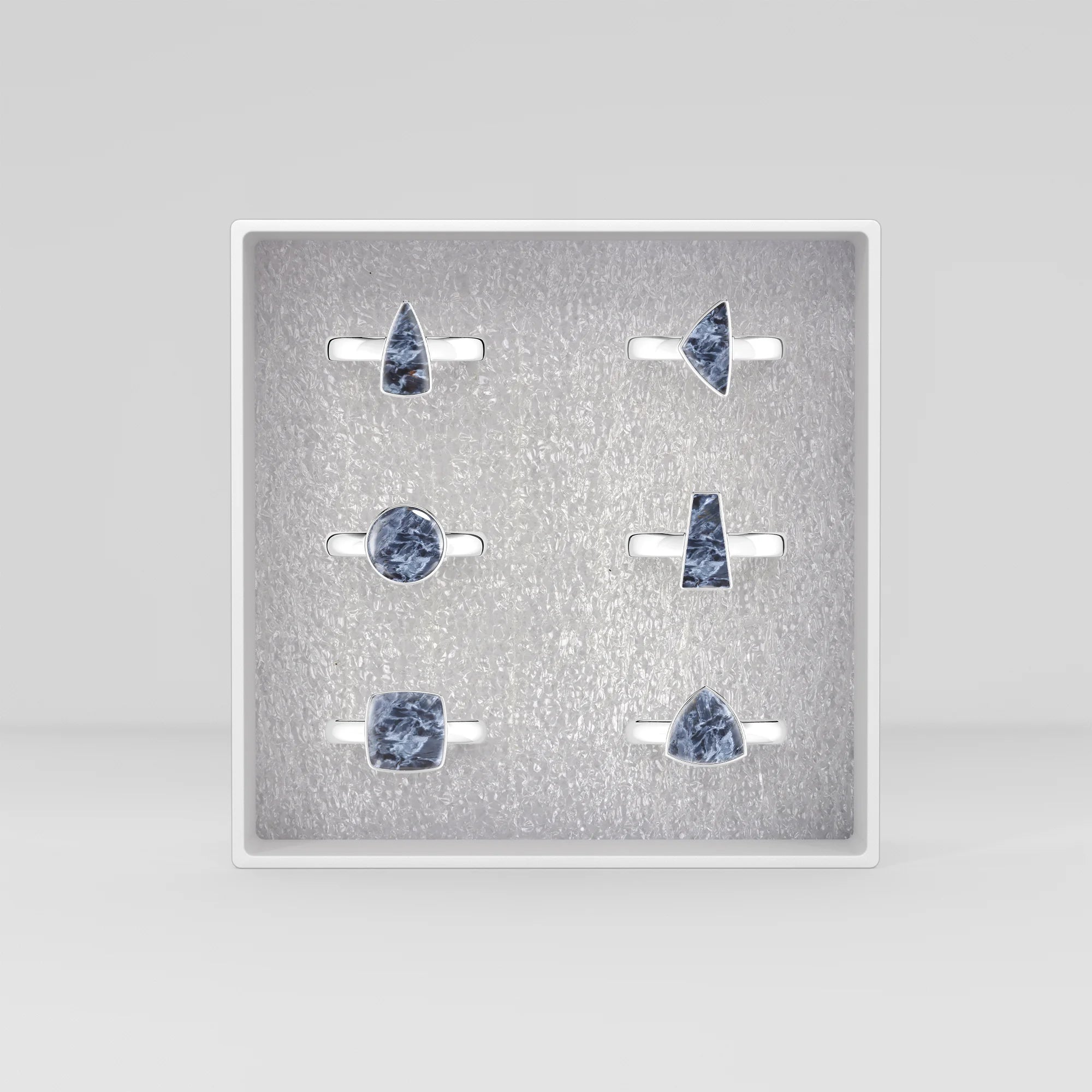 pietersite bezel-set ring