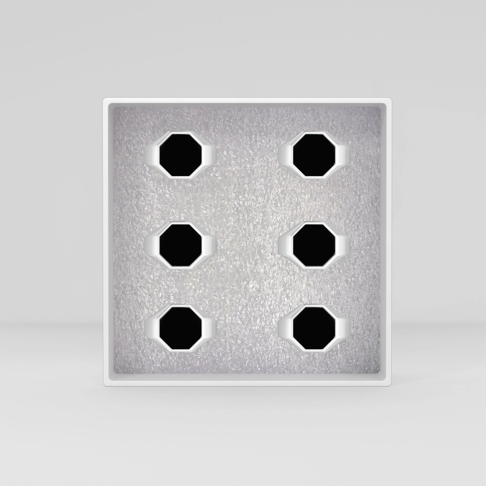 black tourmaline men bezel-set ring