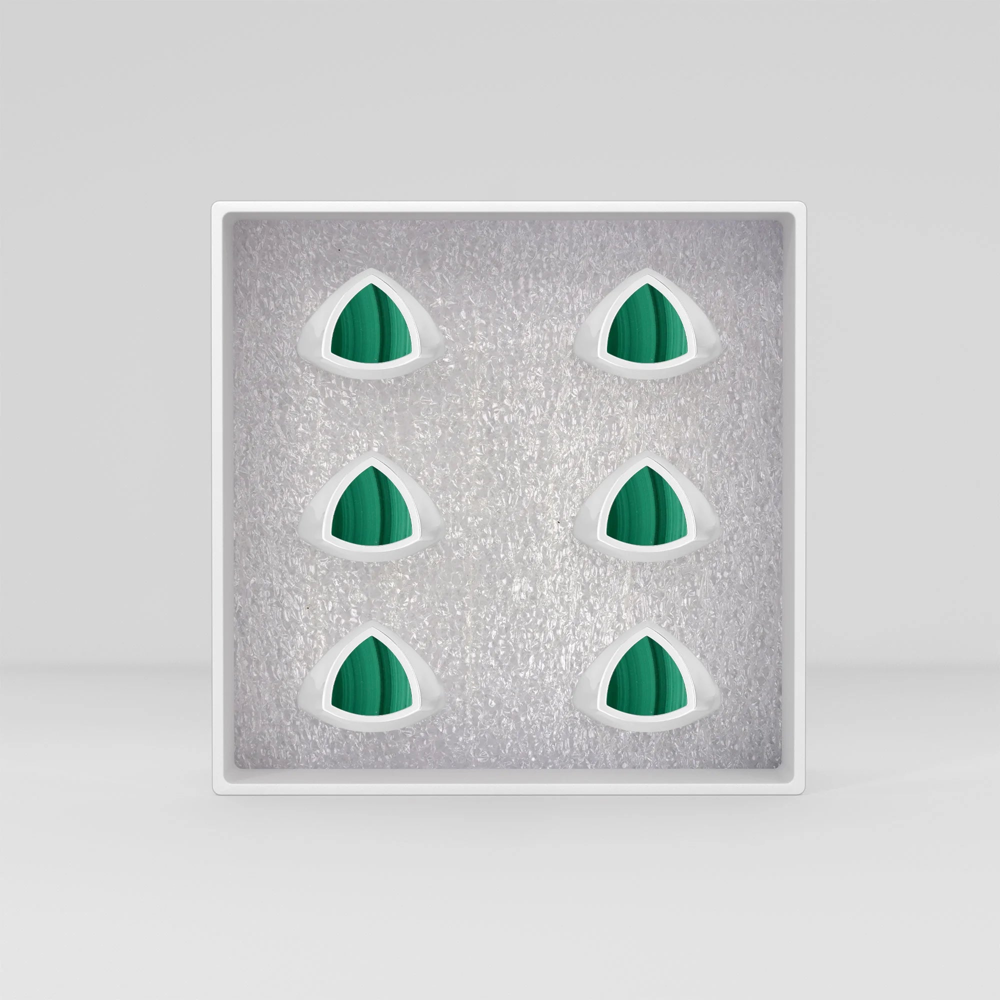 malachite men bezel-set ring