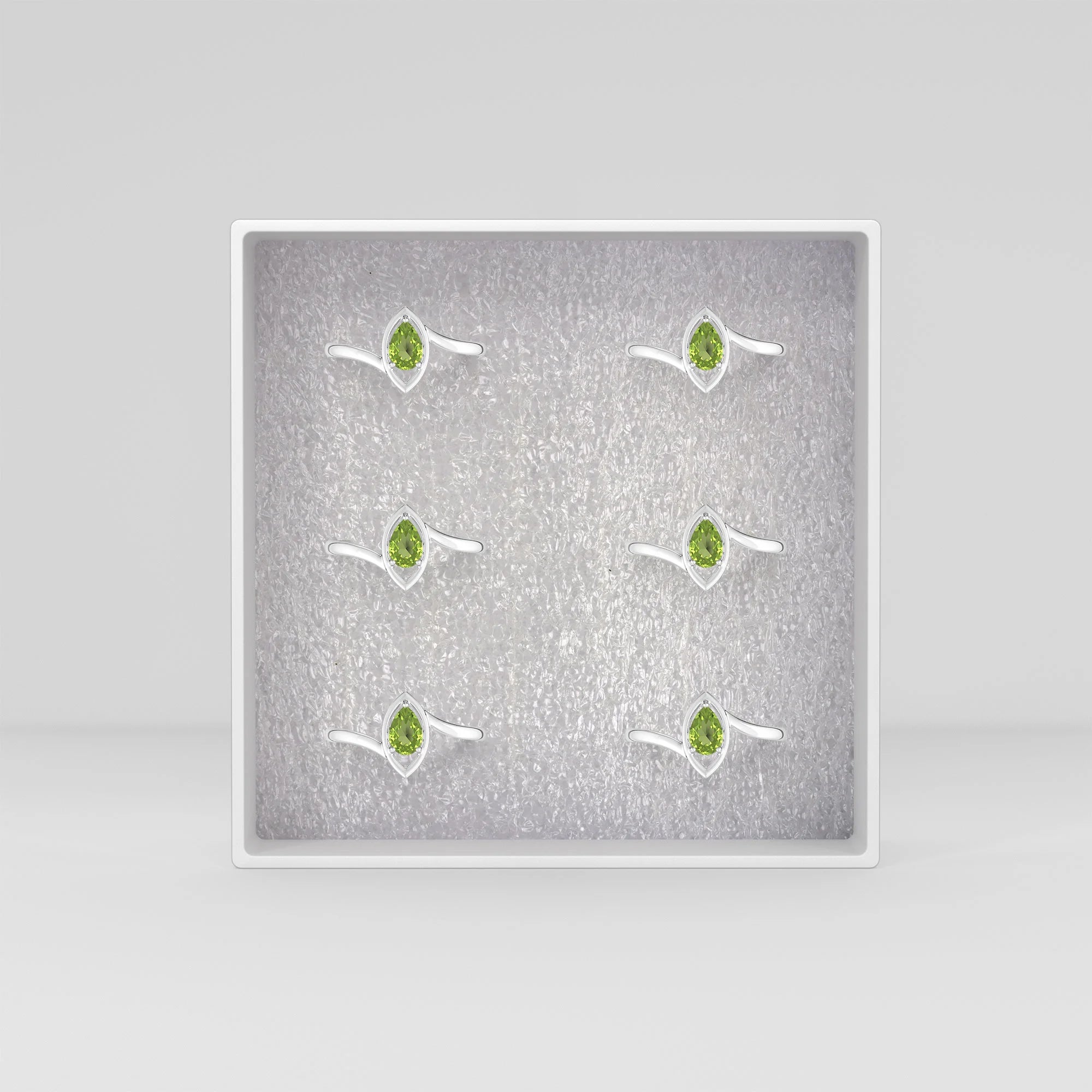 natural peridot ring for women in sterling silver