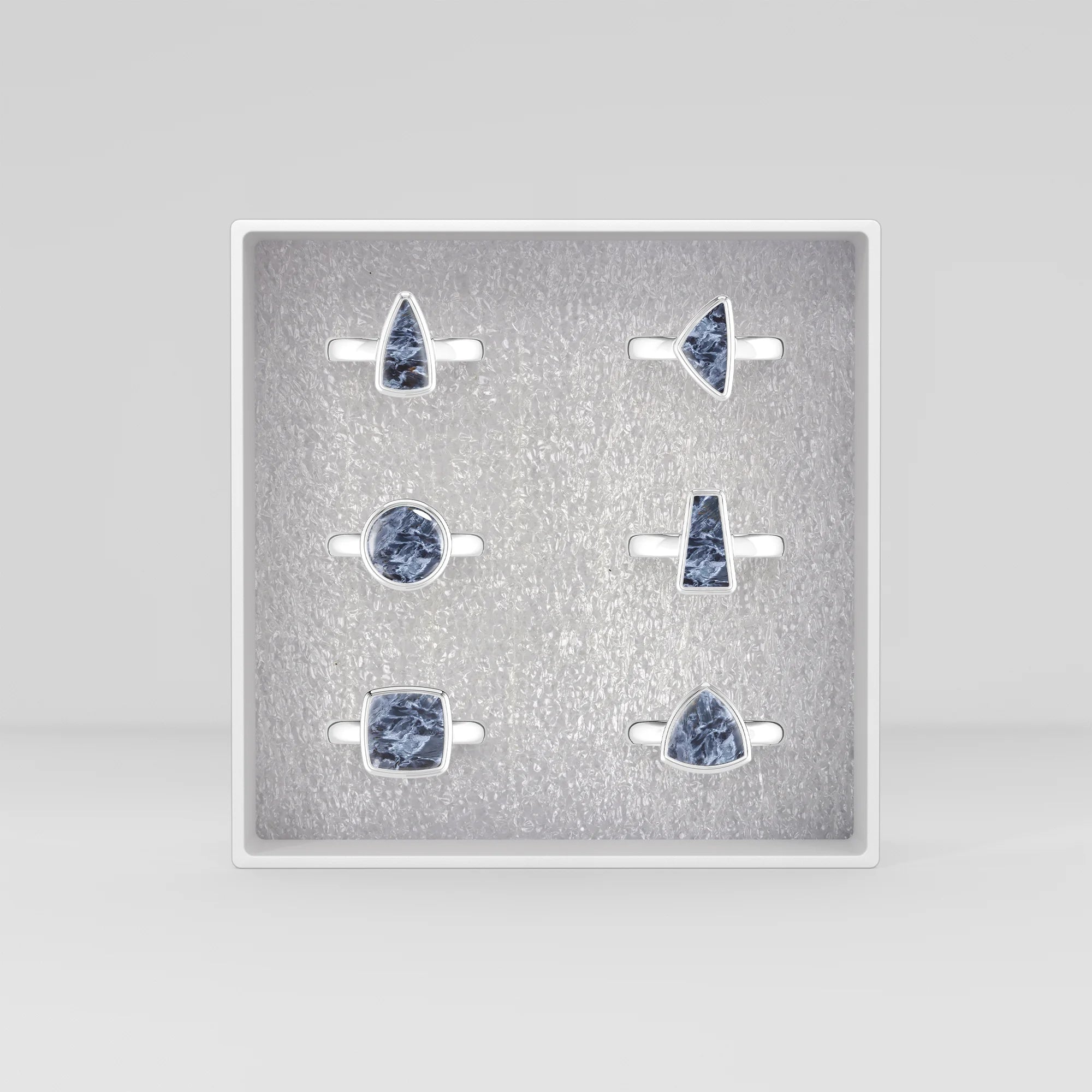 pietersite bezel-set ring