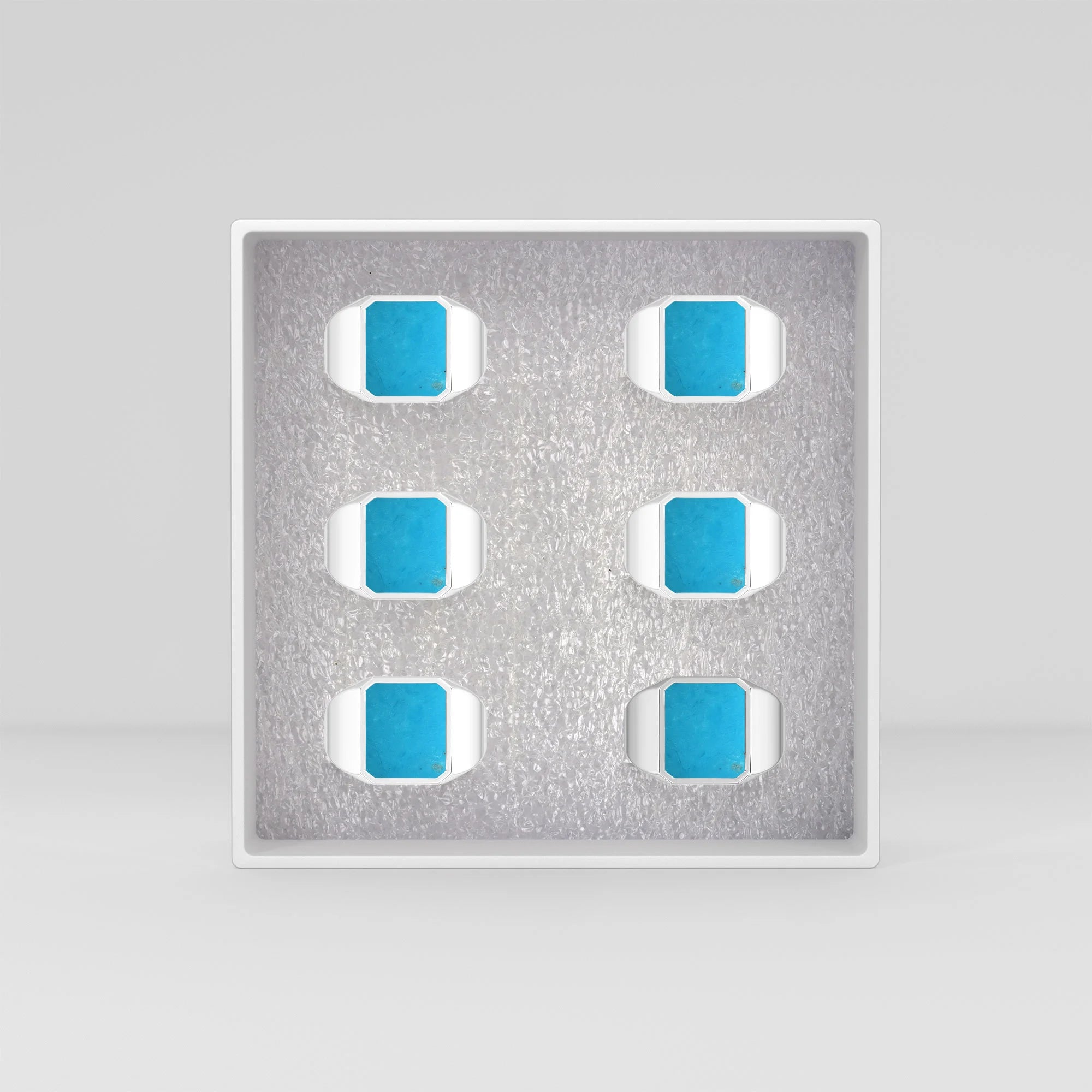 turquoise men bezel-set ring