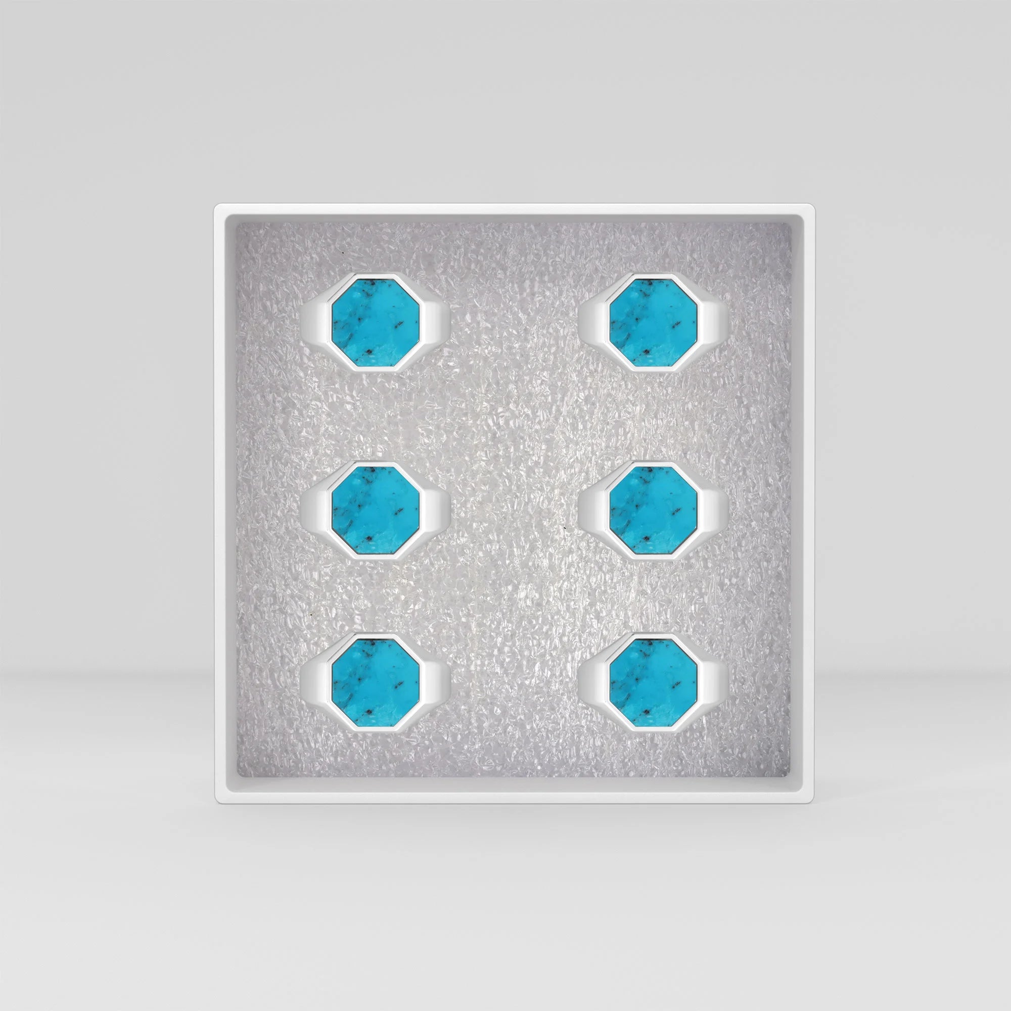 shattuckite men bezel-set ring