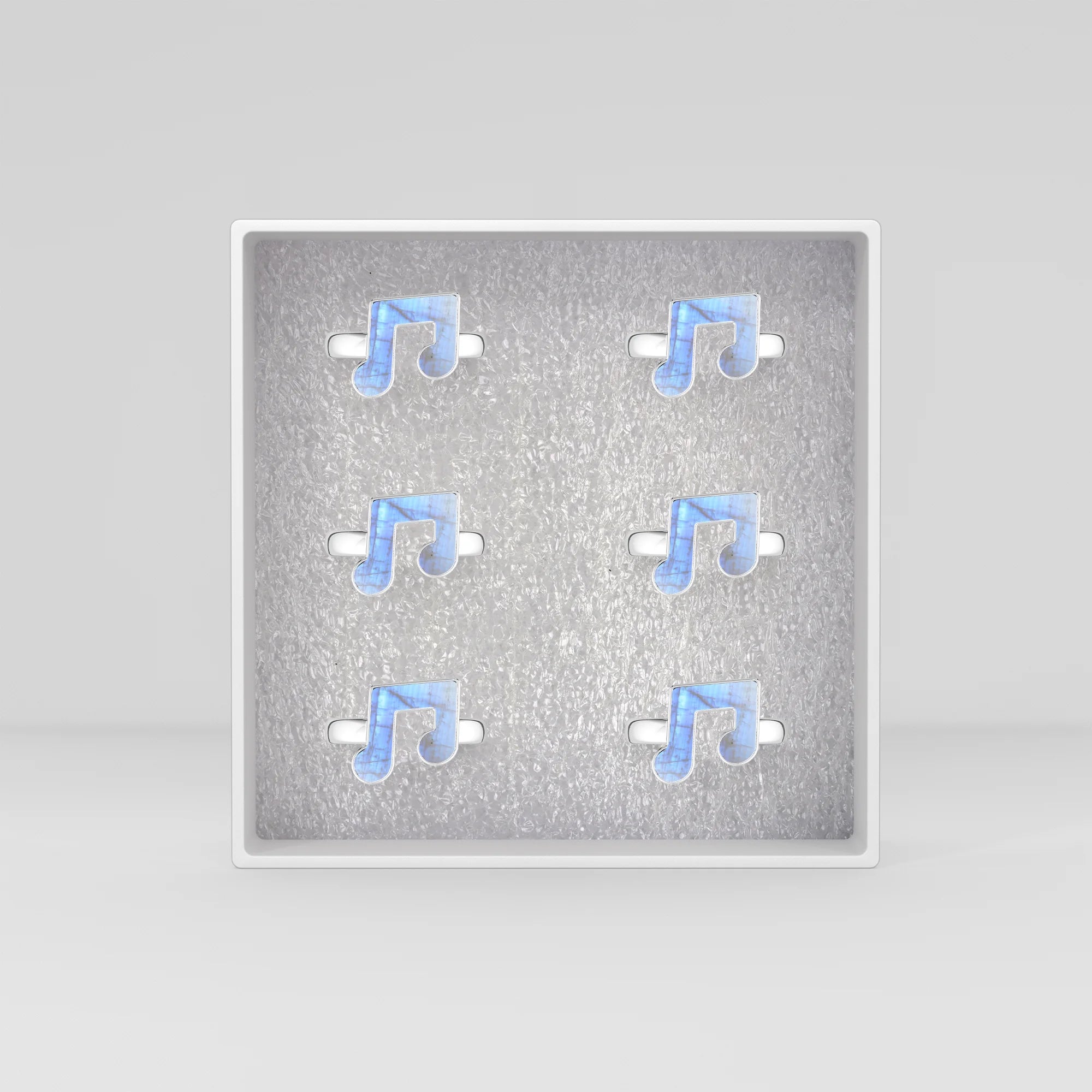 rainbow moonstone bezel-set ring