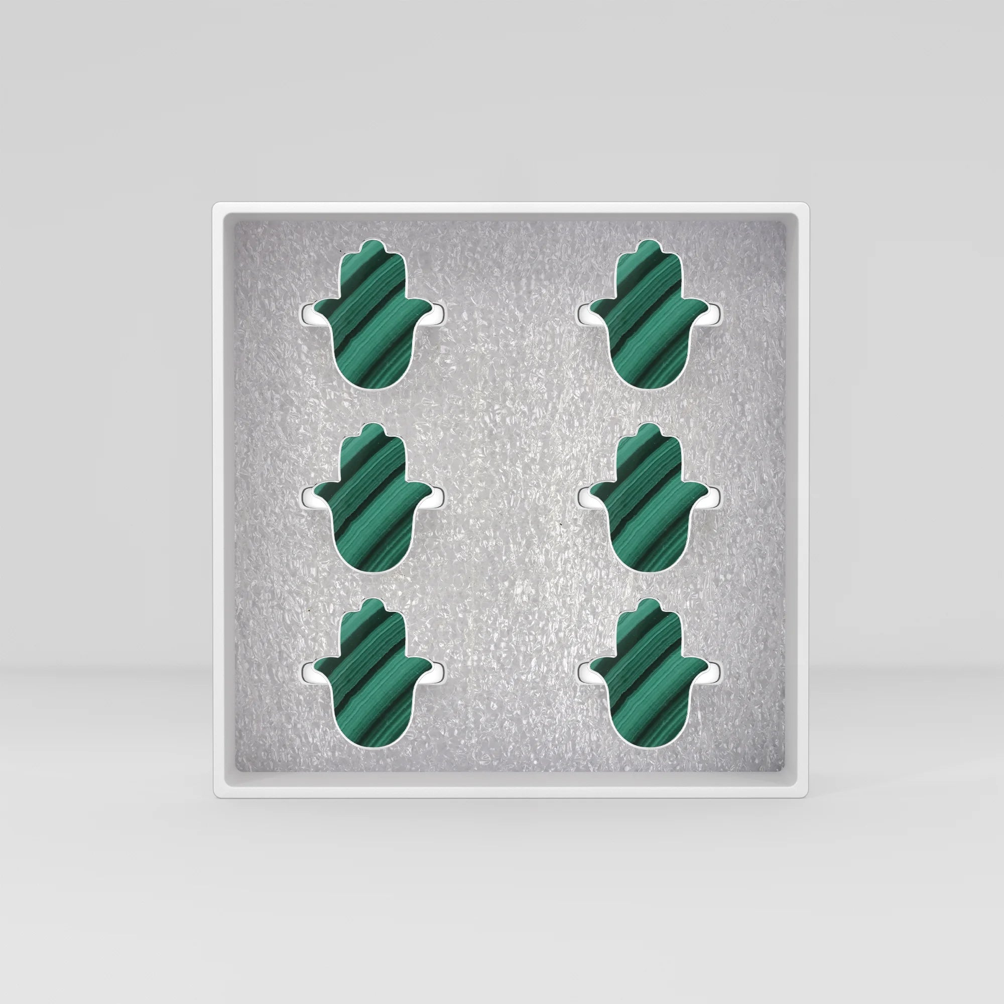 malachite bezel-set ring