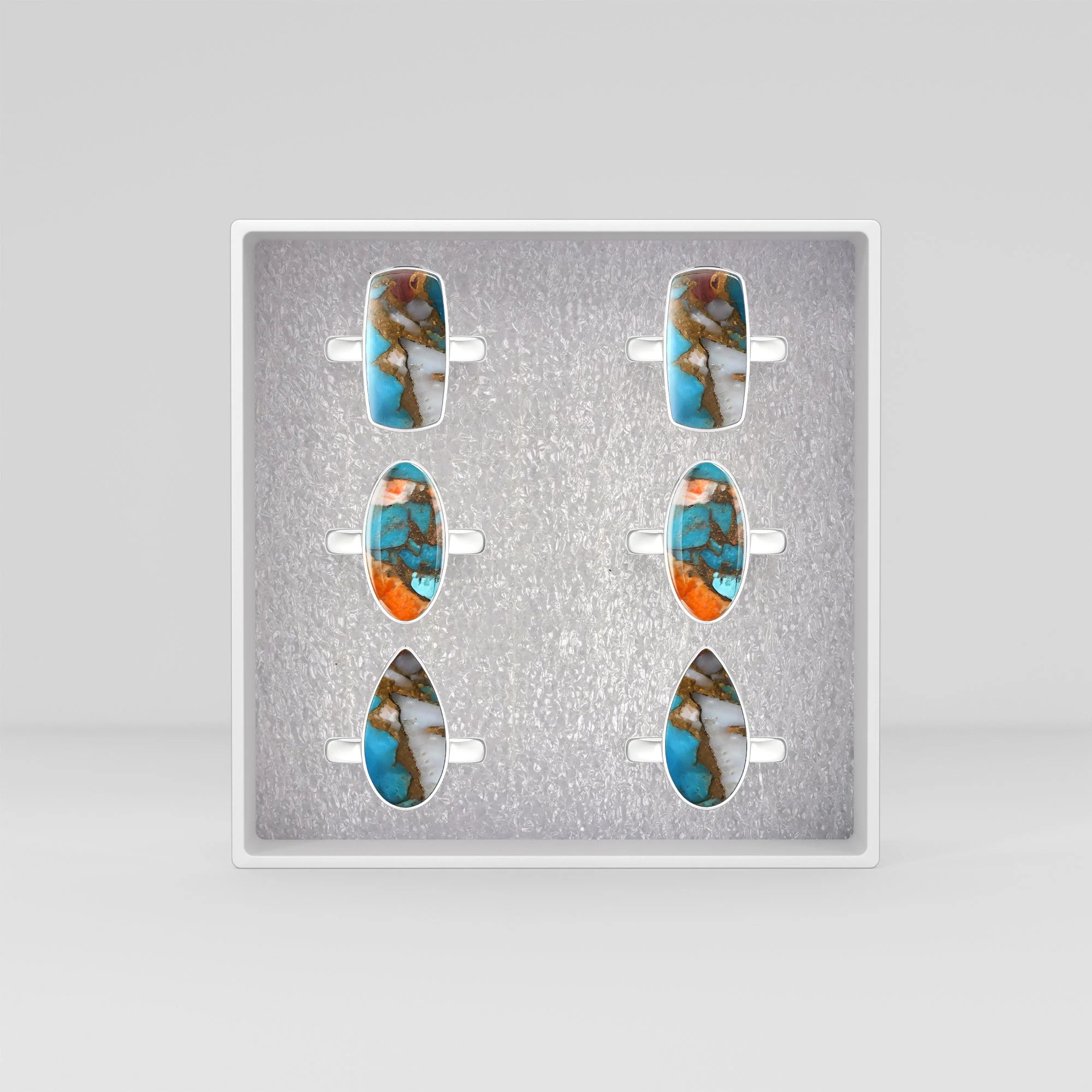 spiny-oyster-turquoise bezel-set ring