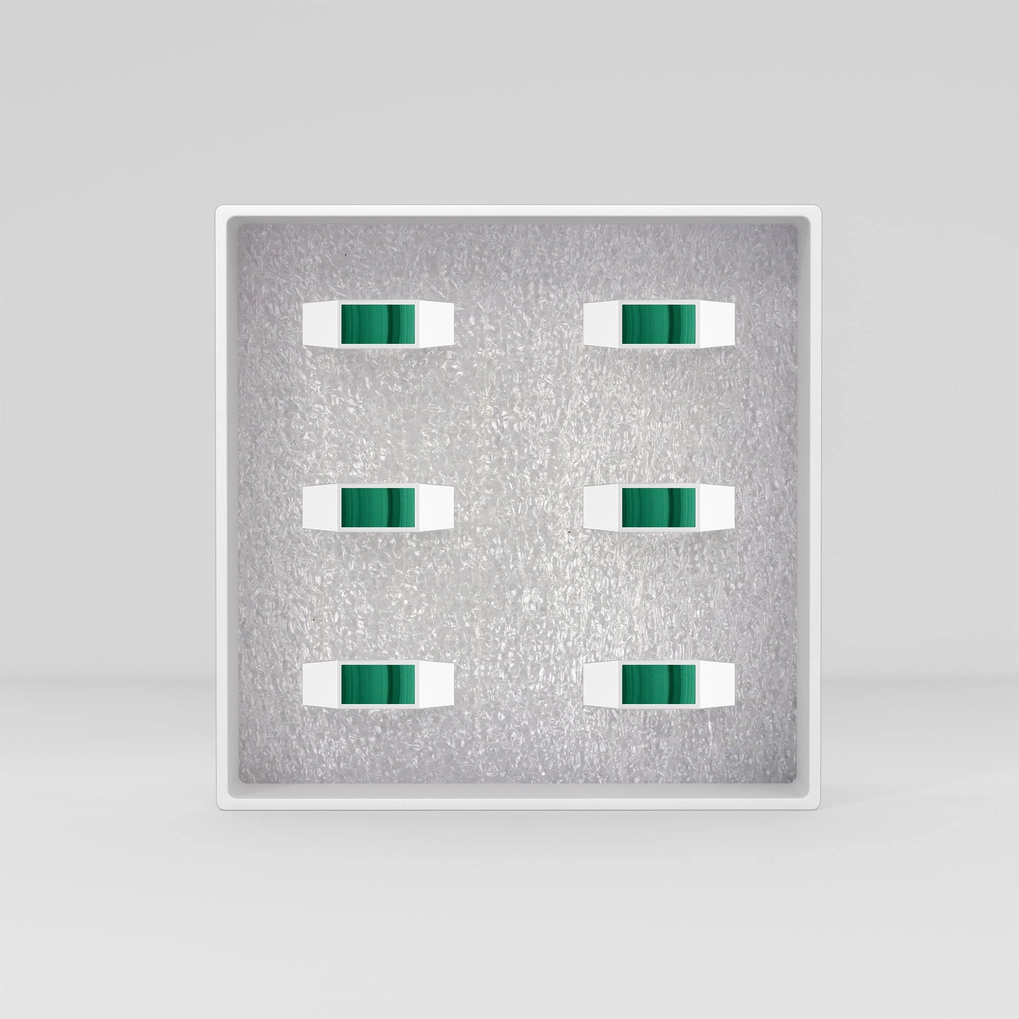 malachite mens bezel-set ring