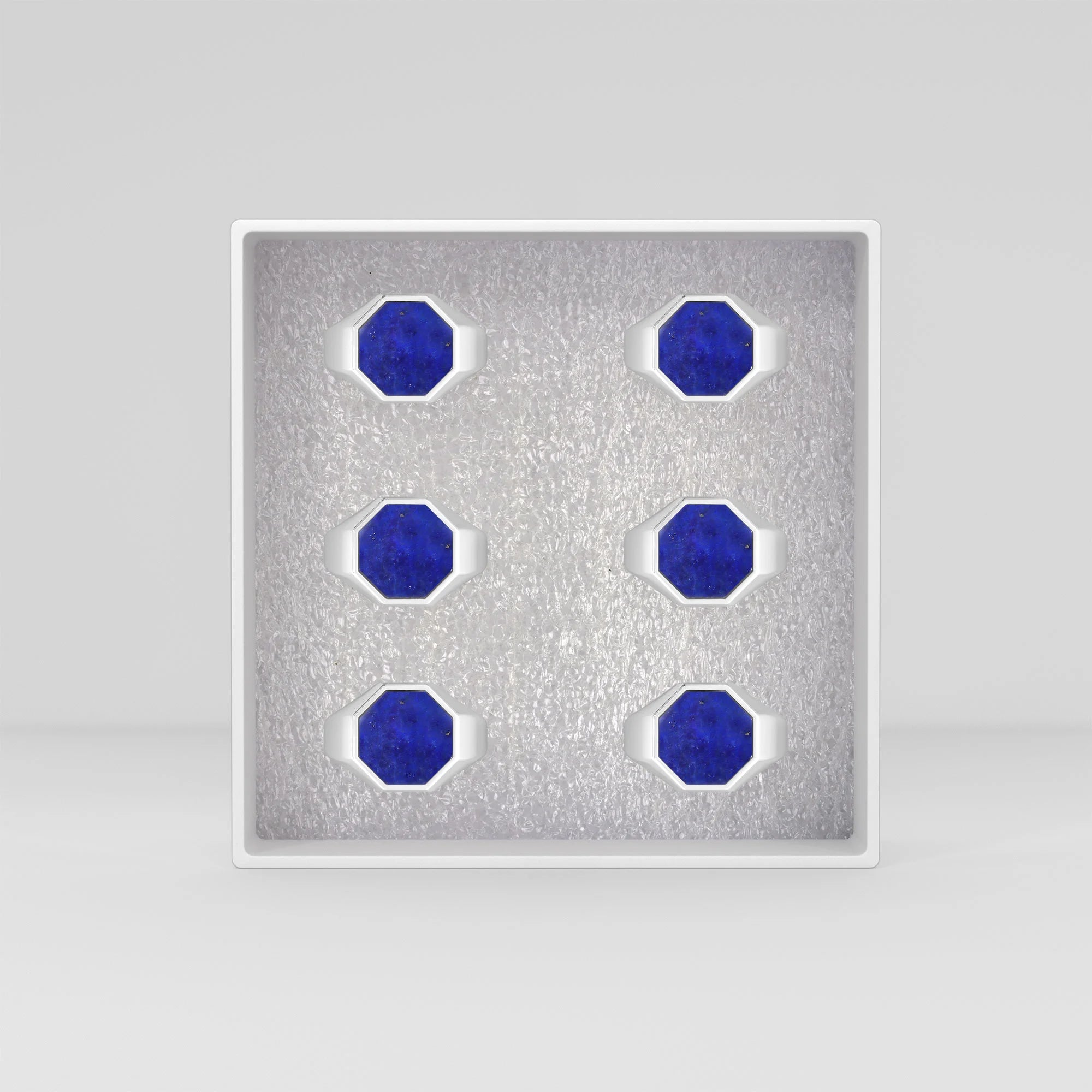 lapis lazuli men bezel-set ring