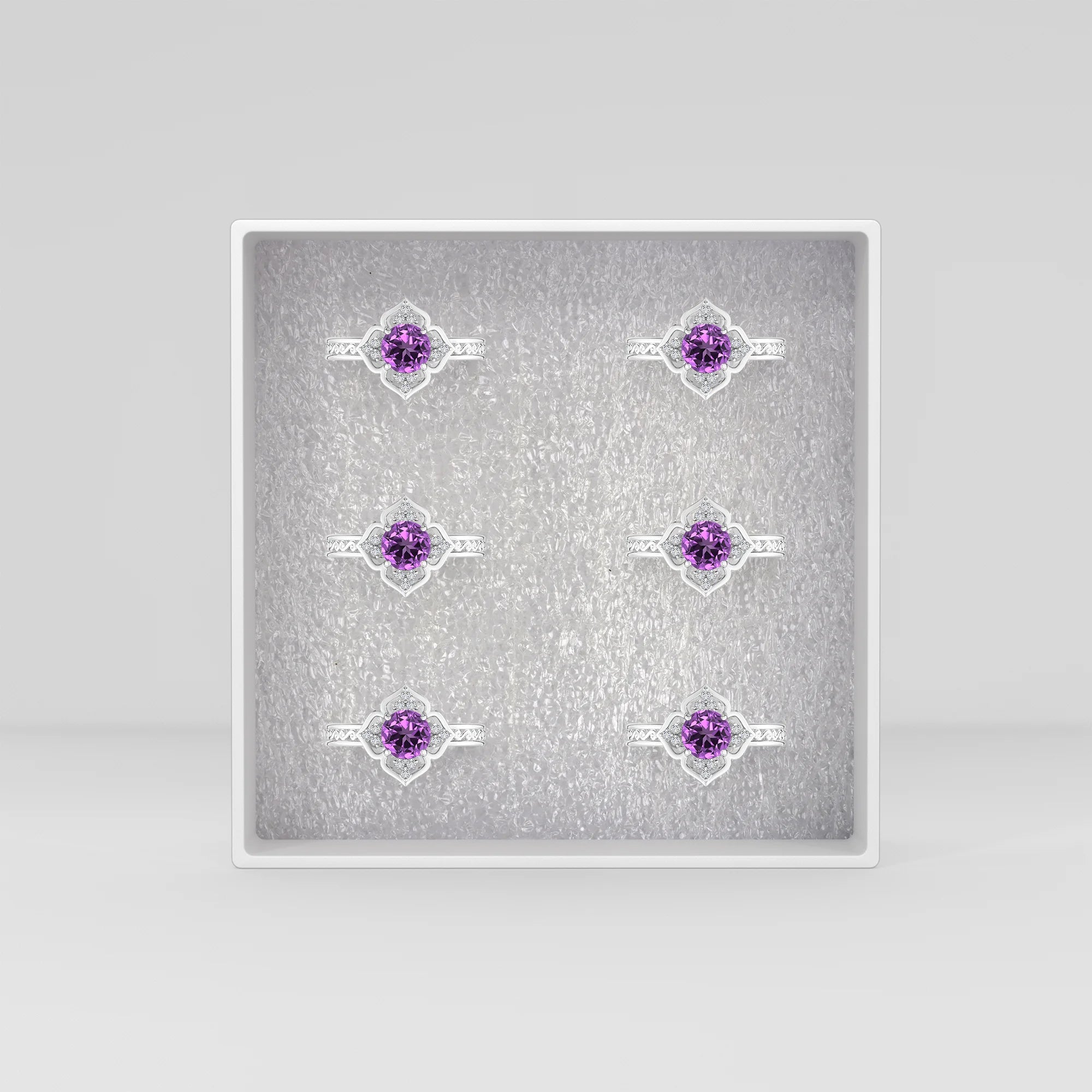 amethyst prong-set ring