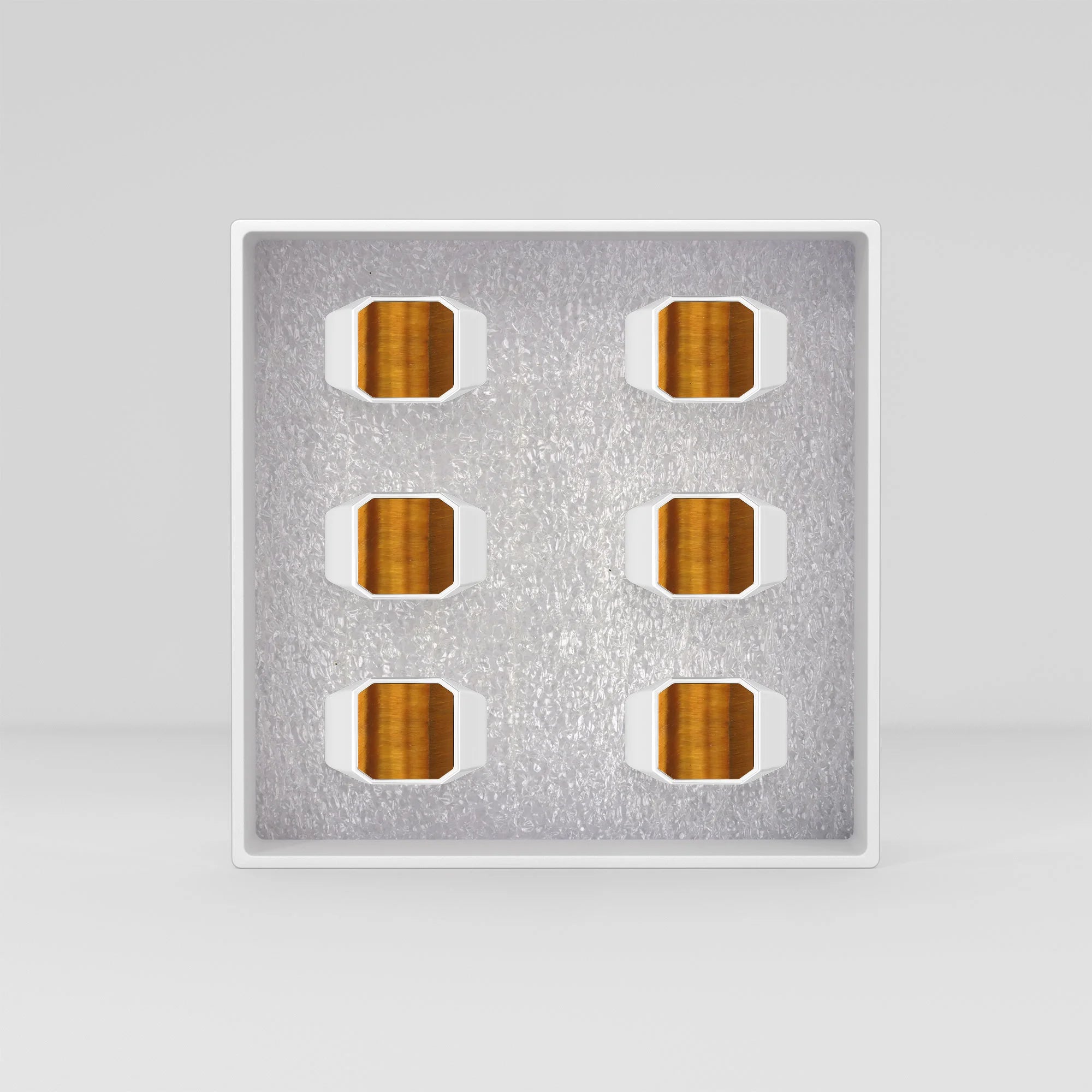 tiger eye men bezel-set ring