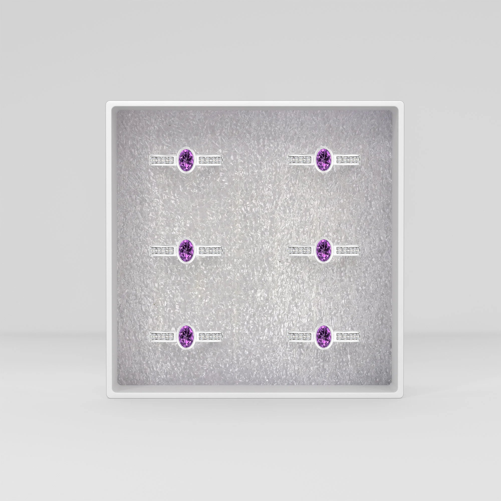 amethyst bezel-set ring