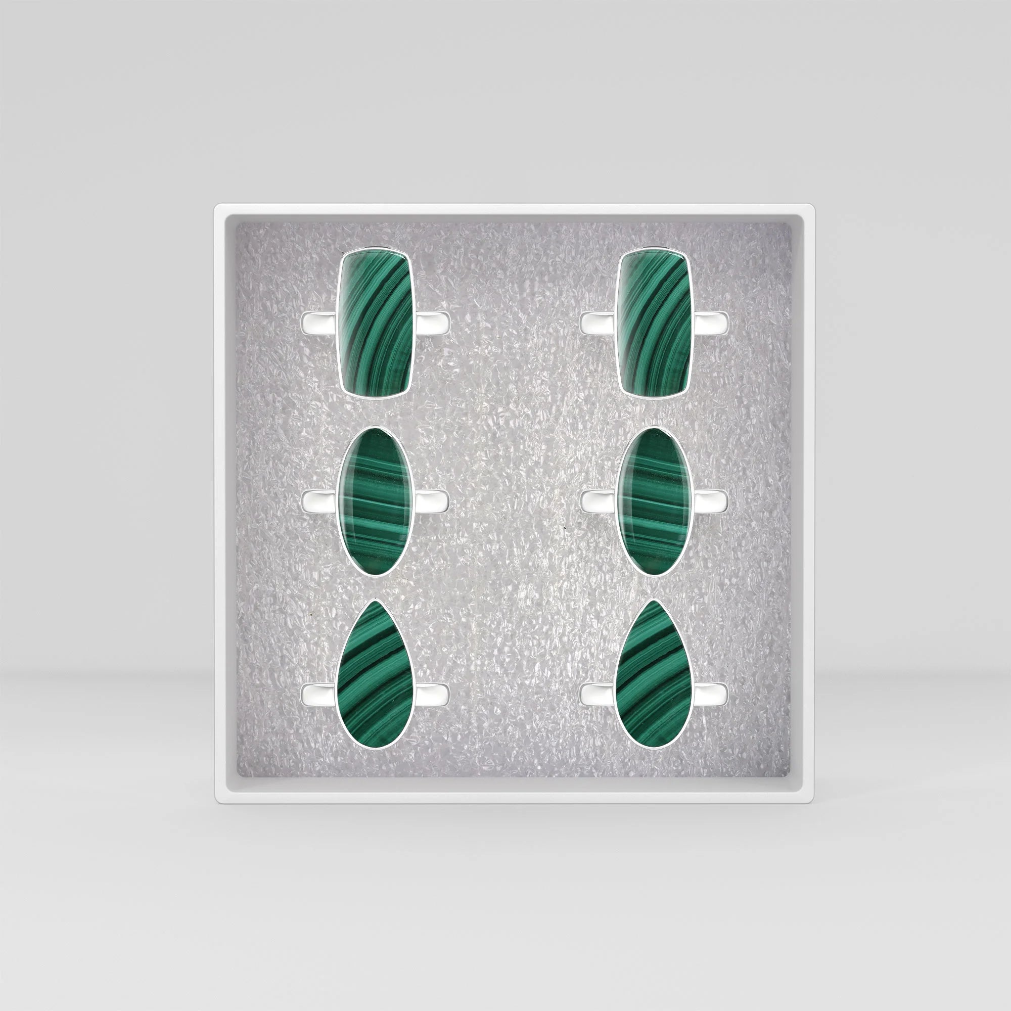 malachite bezel-set ring