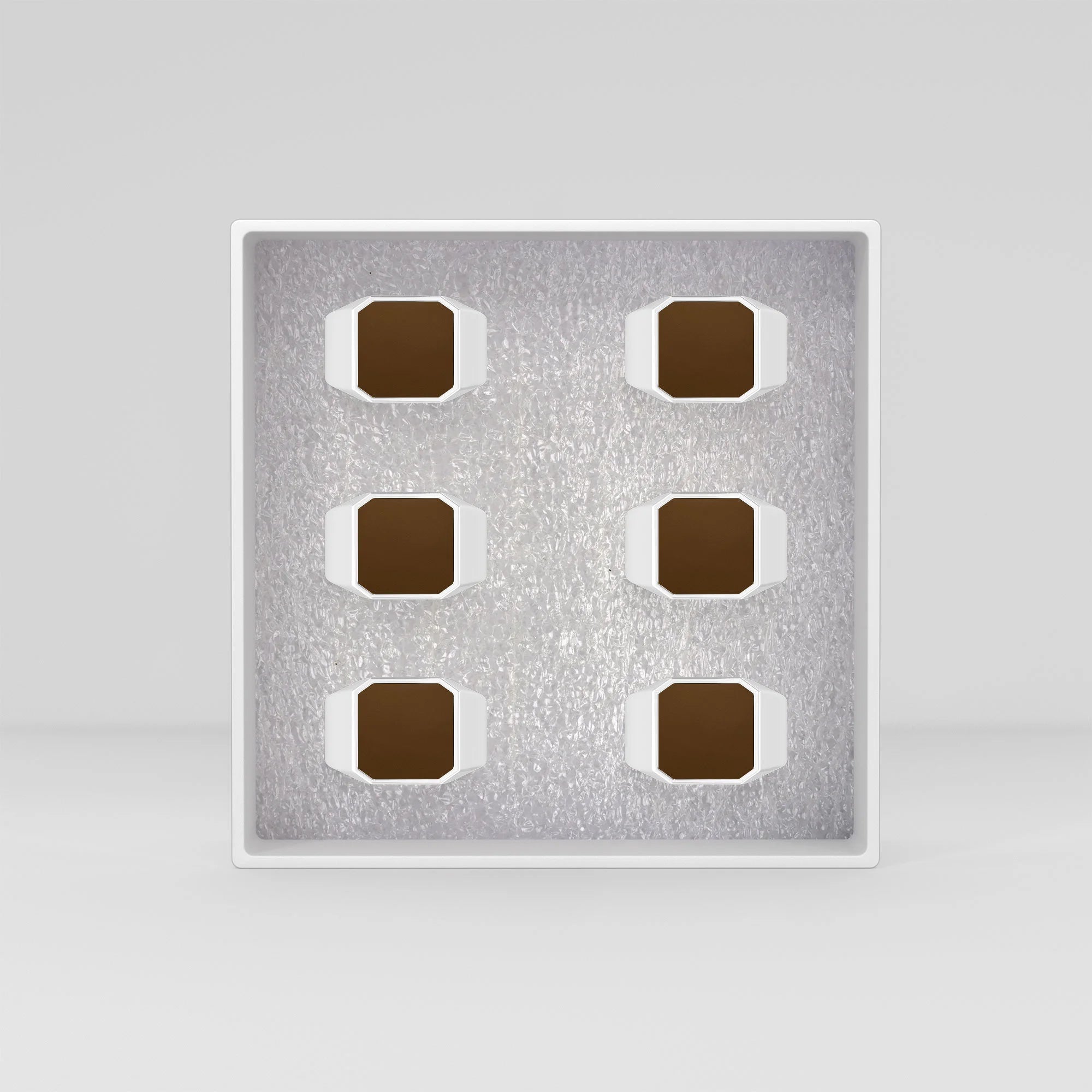 smoky quartz men bezel-set ring