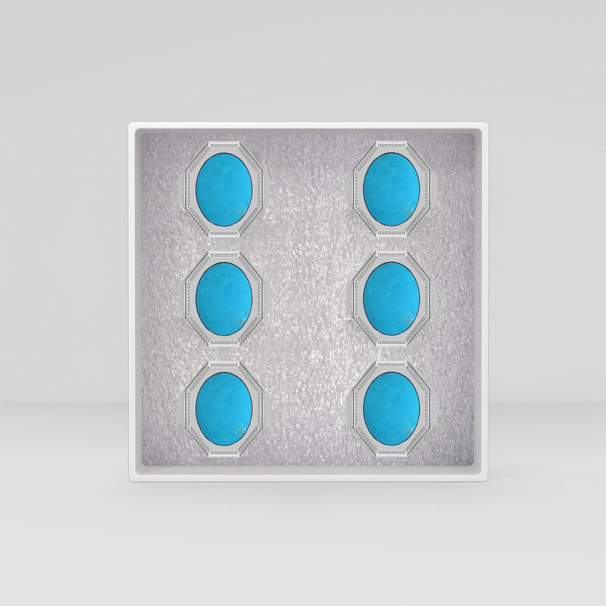 turquoise men bezel-set ring