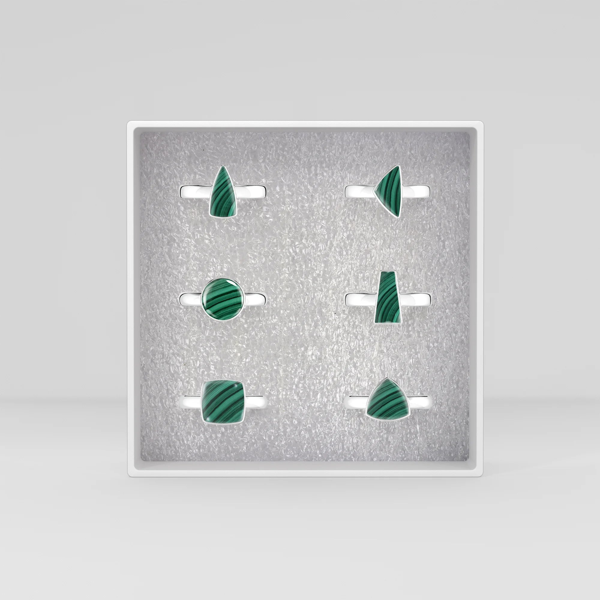 malachite bezel-set ring