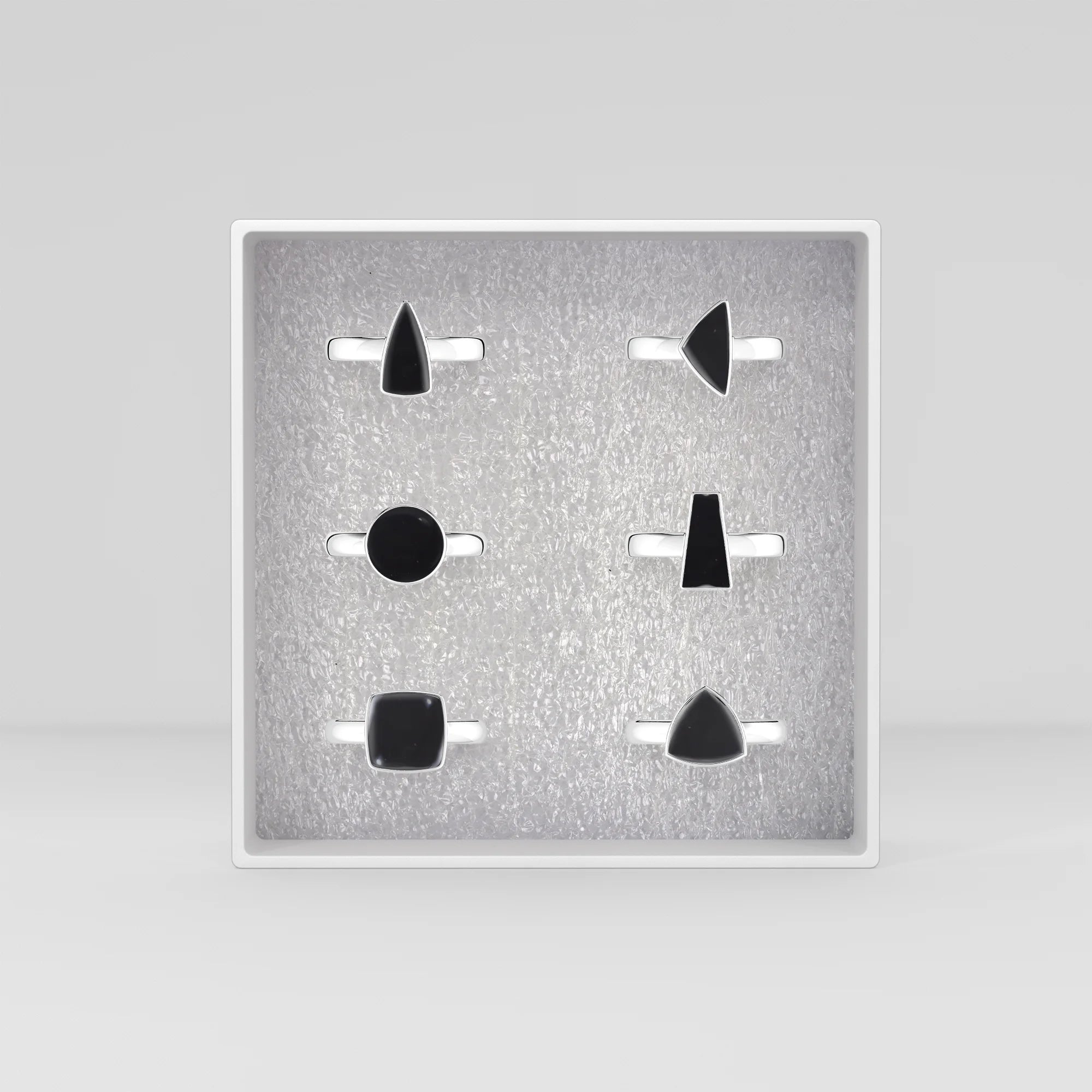 shungite bezel-set ring