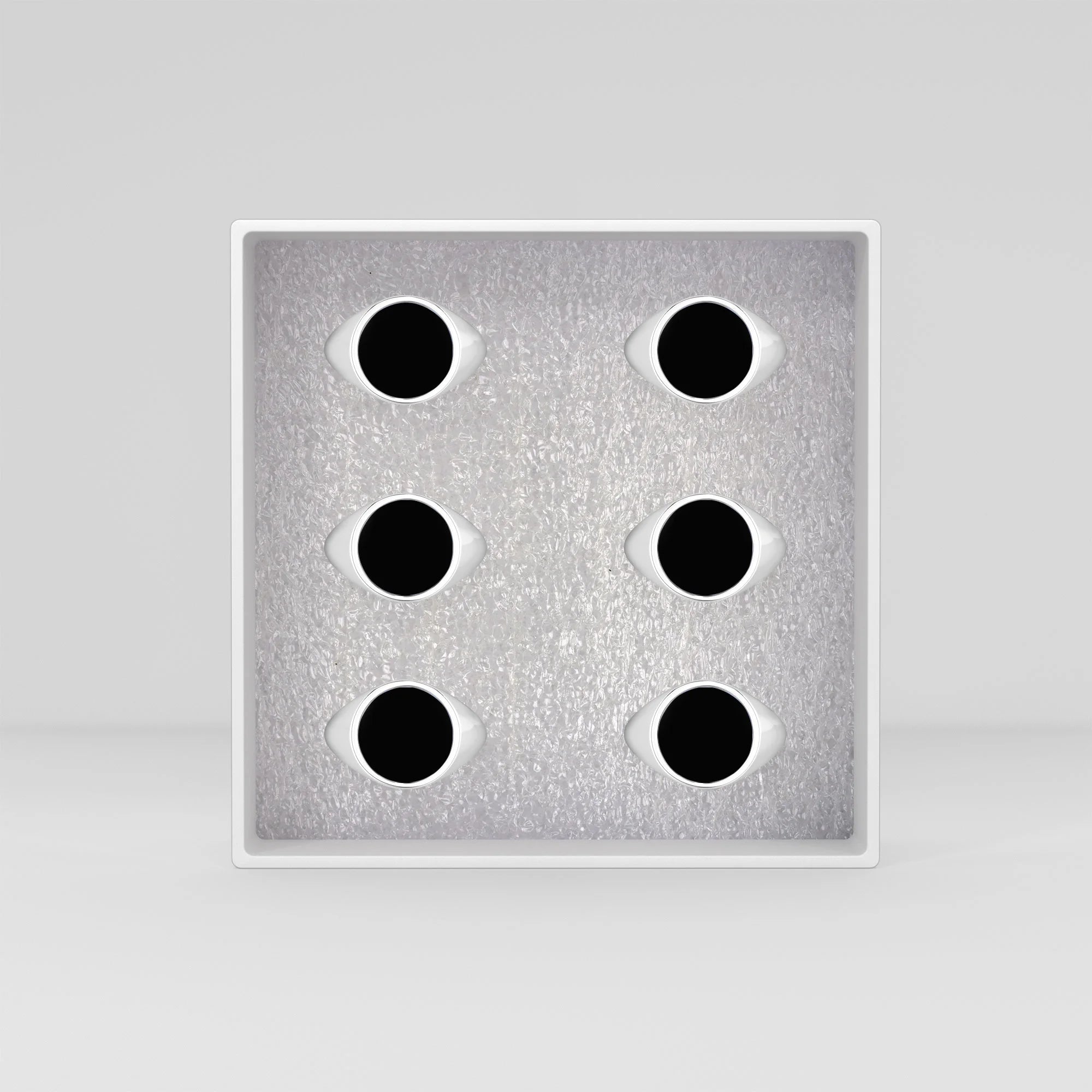 black tourmaline mens bezel-set ring