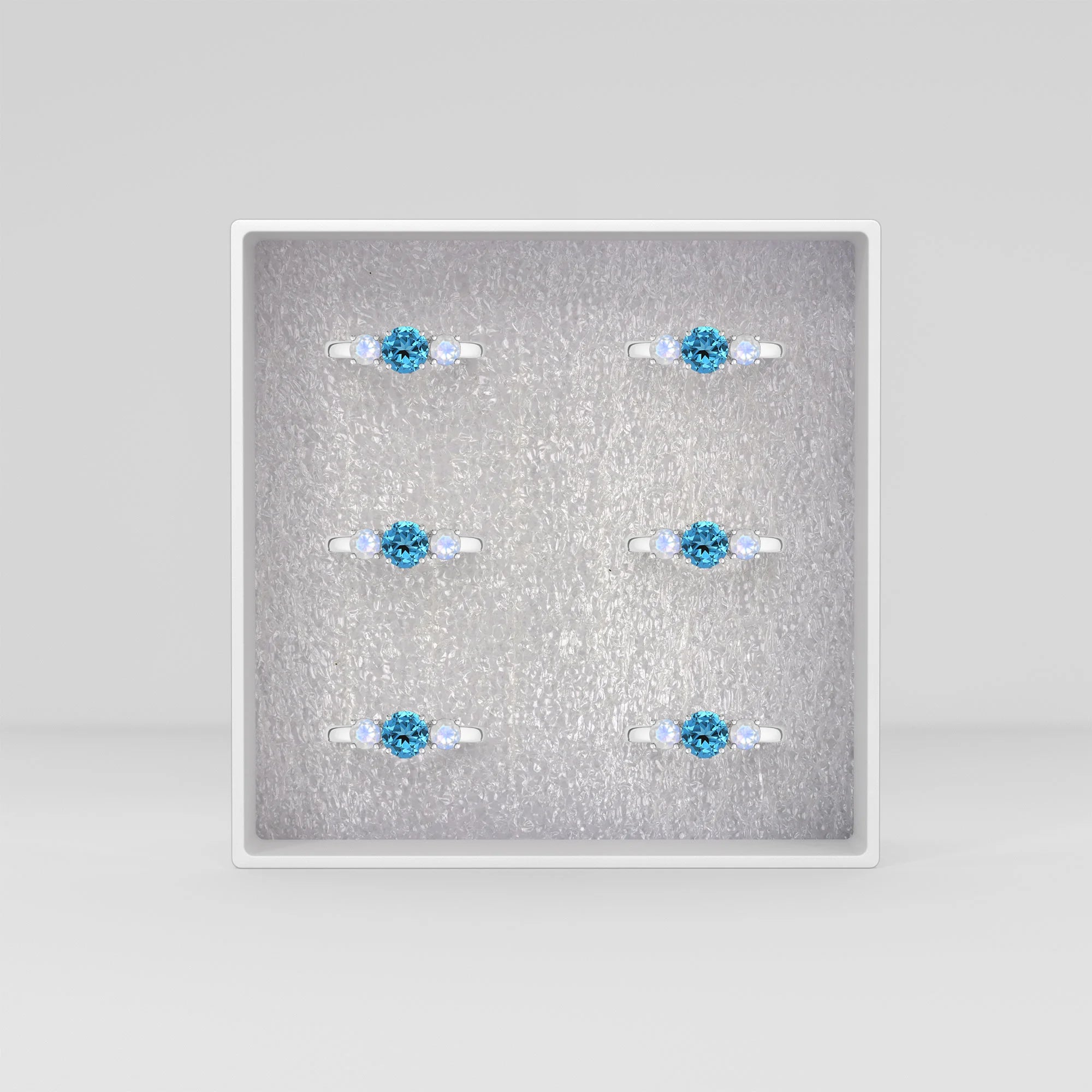 natural swiss blue topaz ring