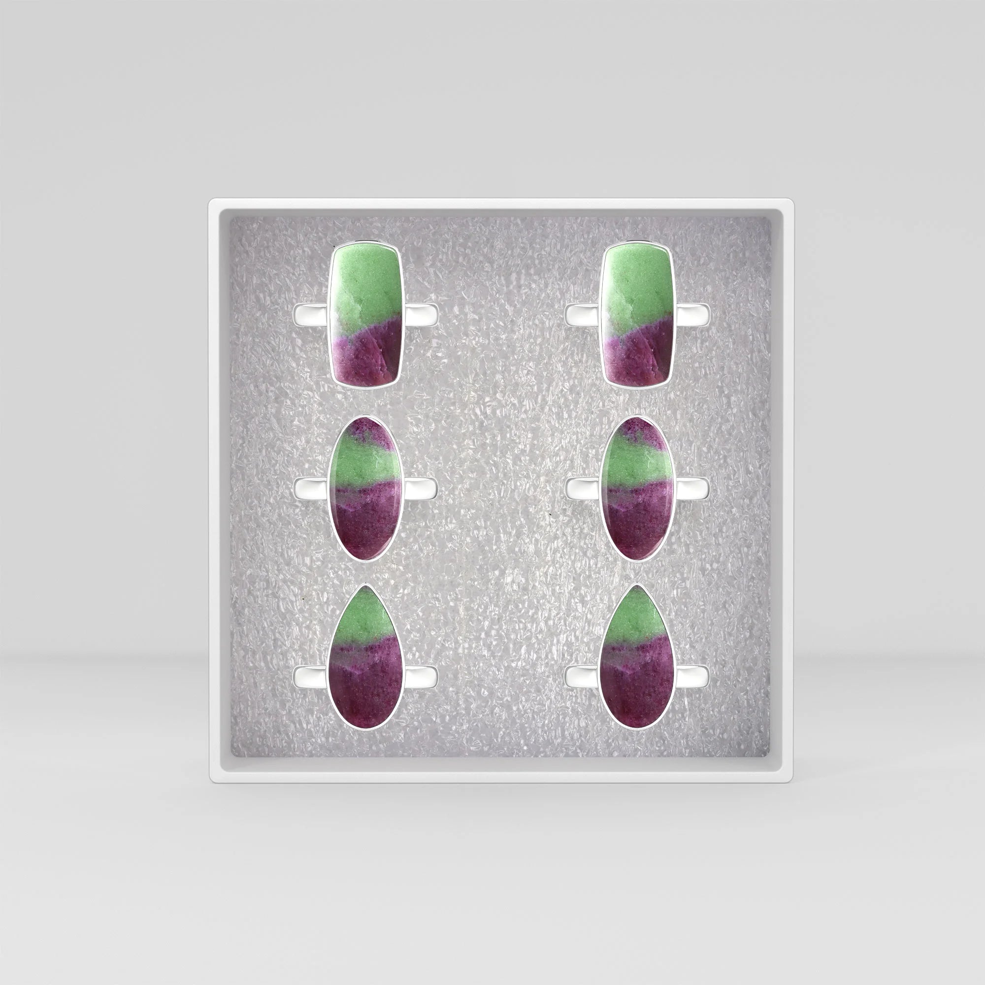 ruby-zoisite bezel-set ring