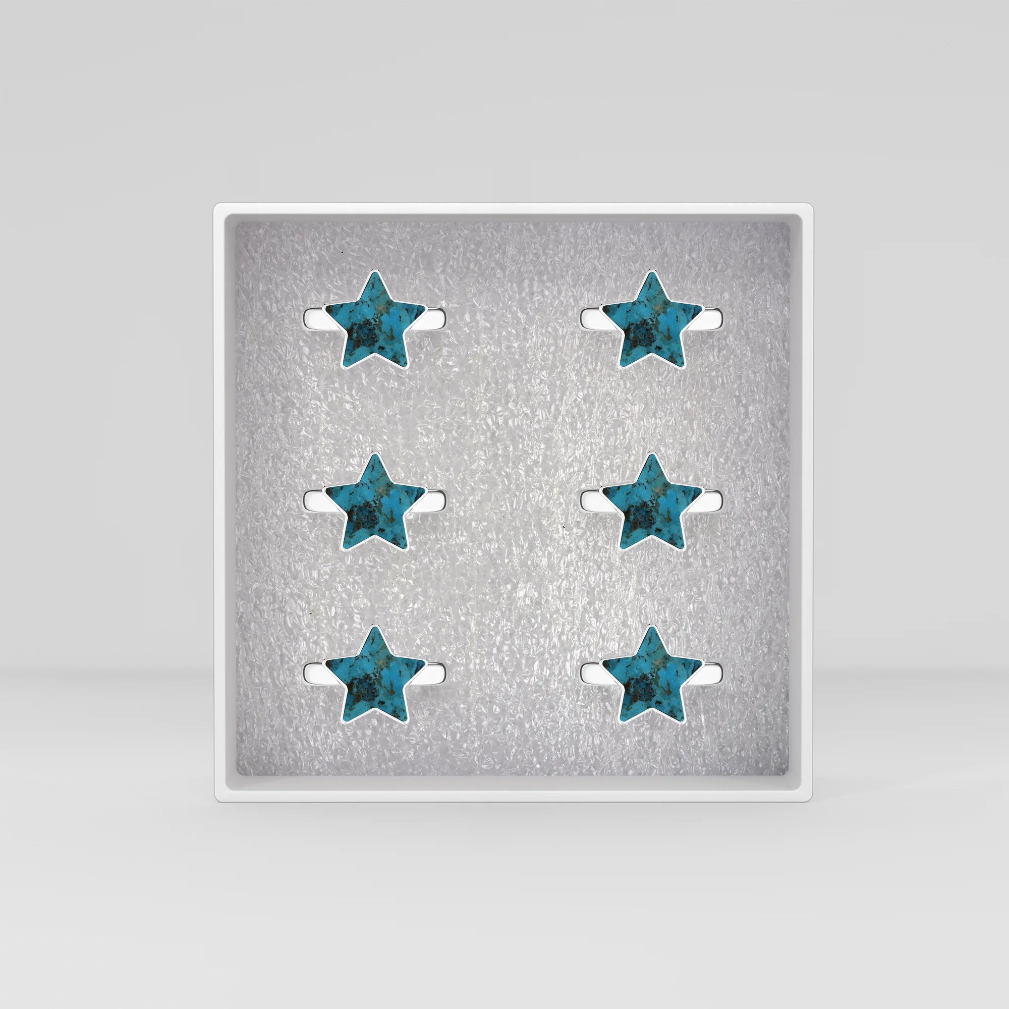 compressed turquoise blue  bezel-set ring