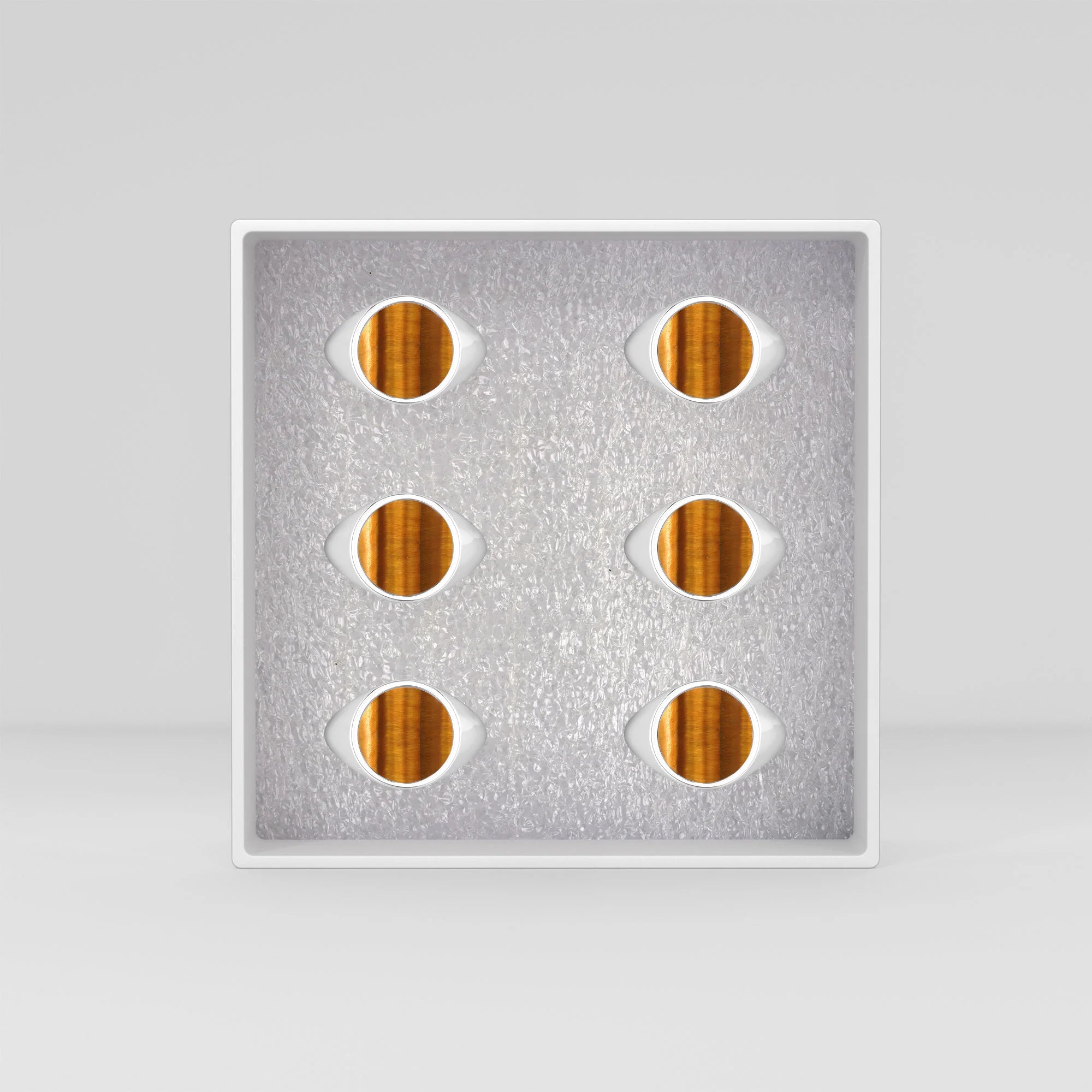 tiger eye mens prong-set ring