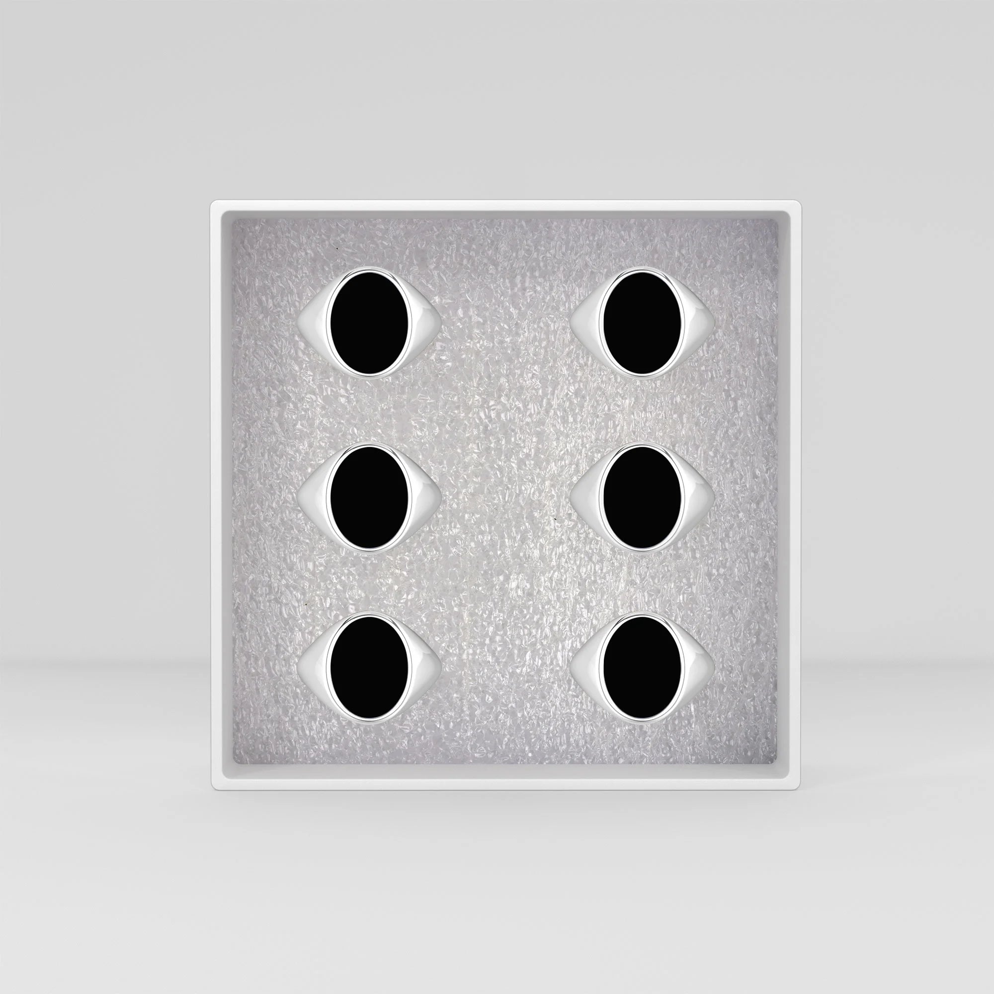 black tourmaline bezel-set ring