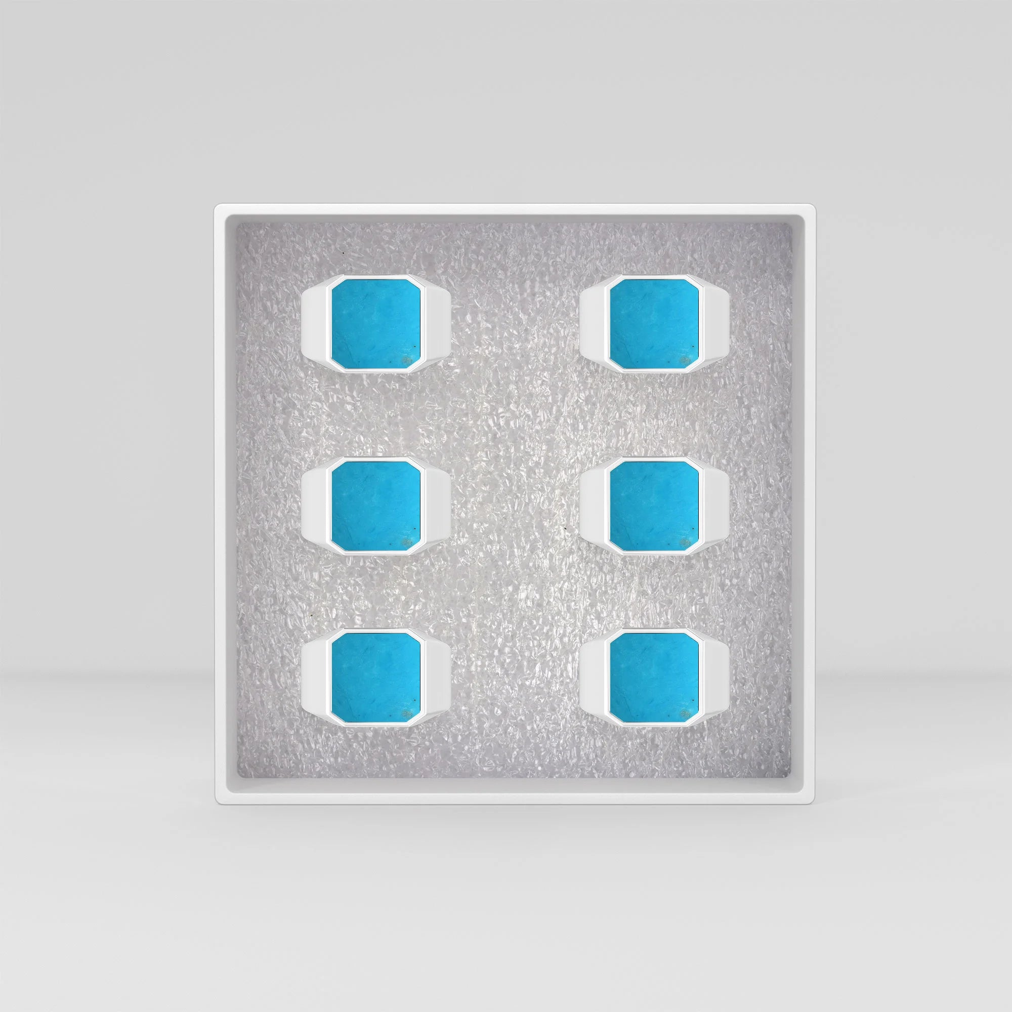 turquoise men bezel-set ring