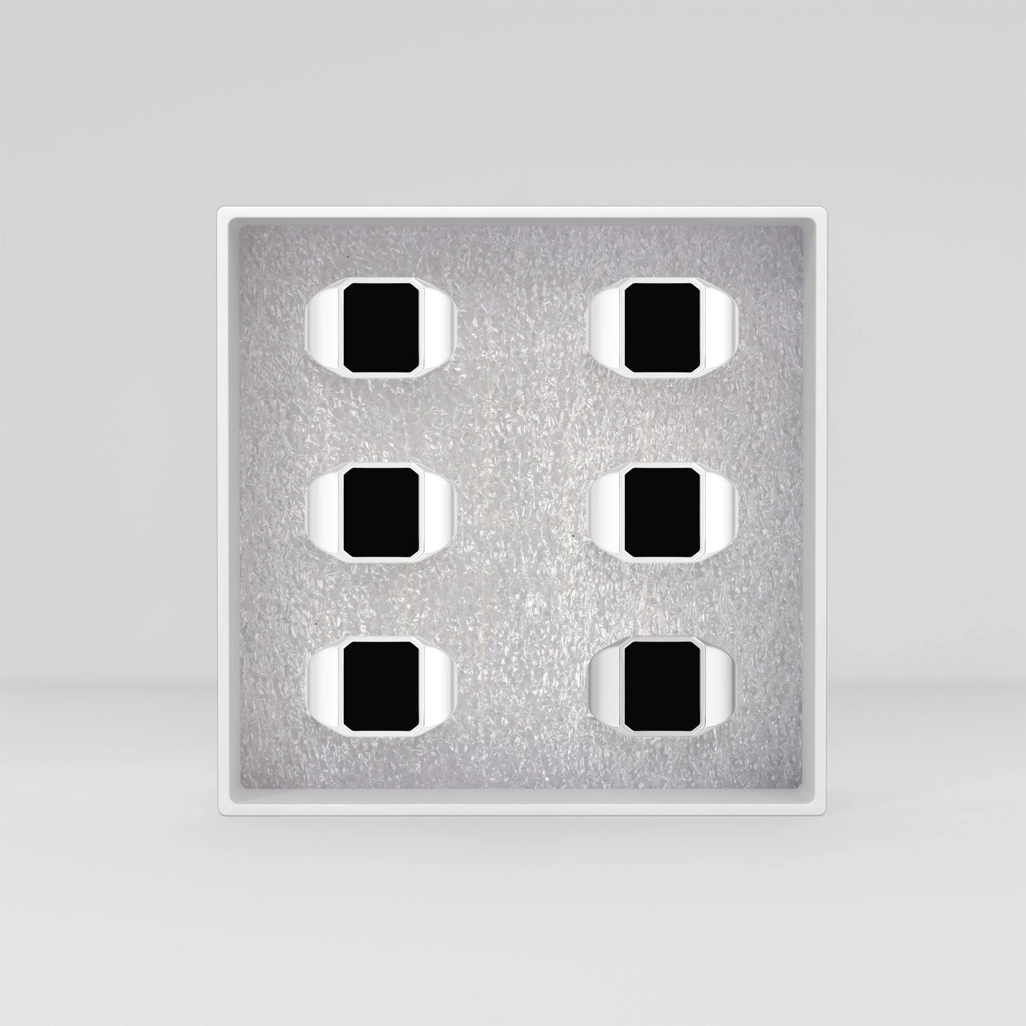 black tourmaline men bezel-set ring