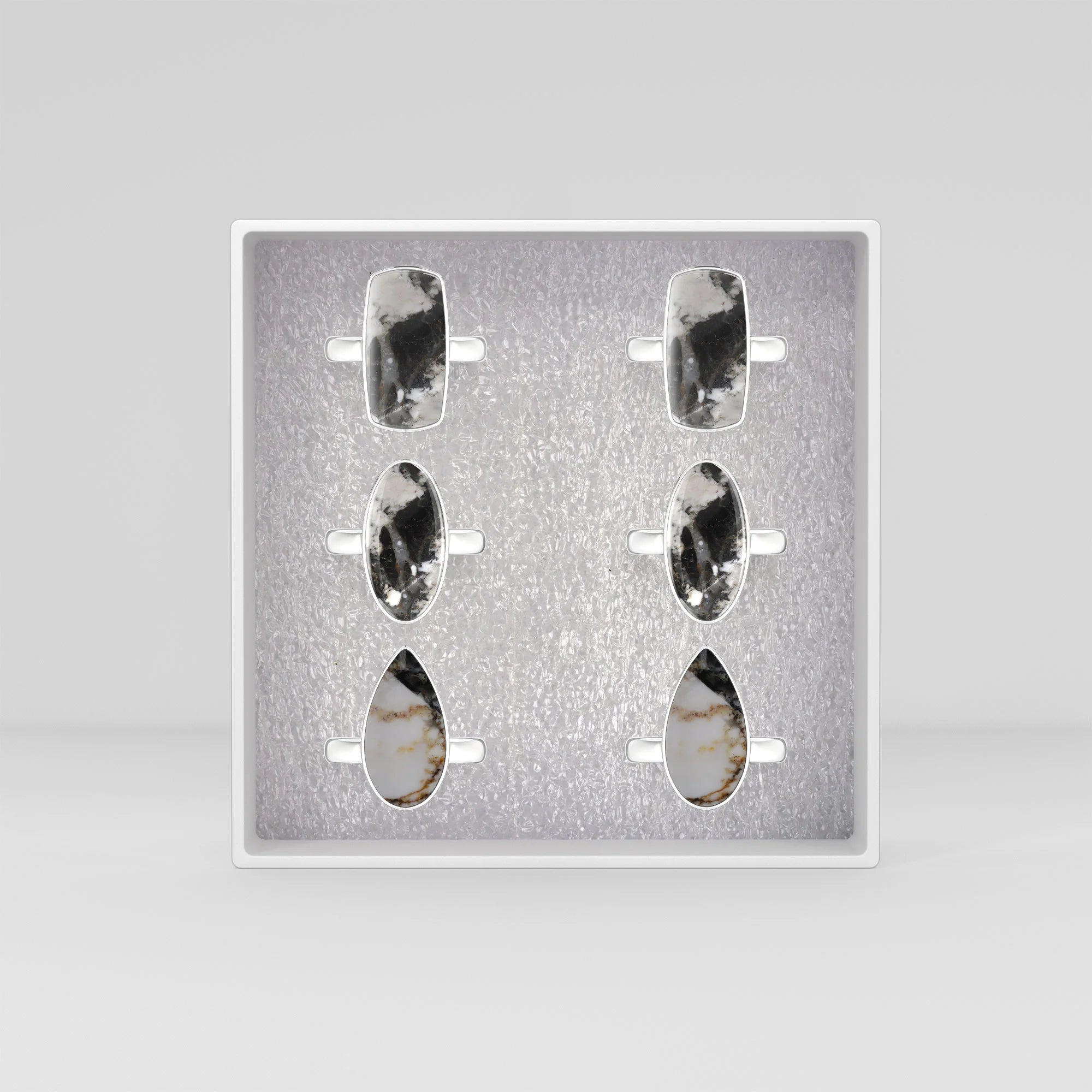 white-buffalo bezel-set ring